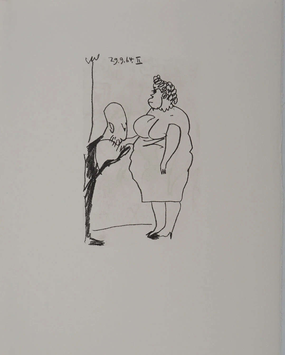 Pablo PICASSO : Le Goût du Bonheur, Le baise main, Lithographie