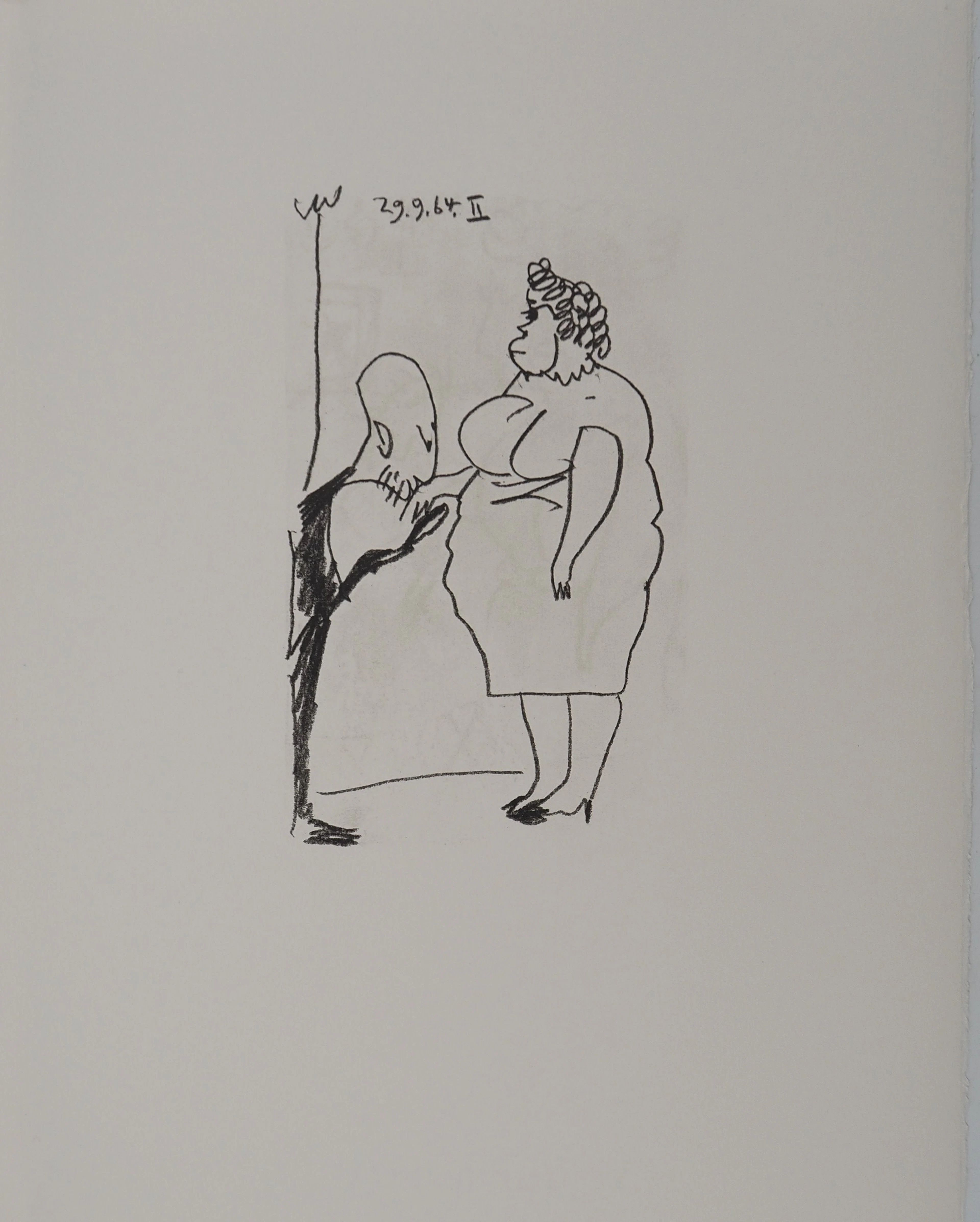 Pablo PICASSO : Le Goût du Bonheur, Le baise main, Lithographie