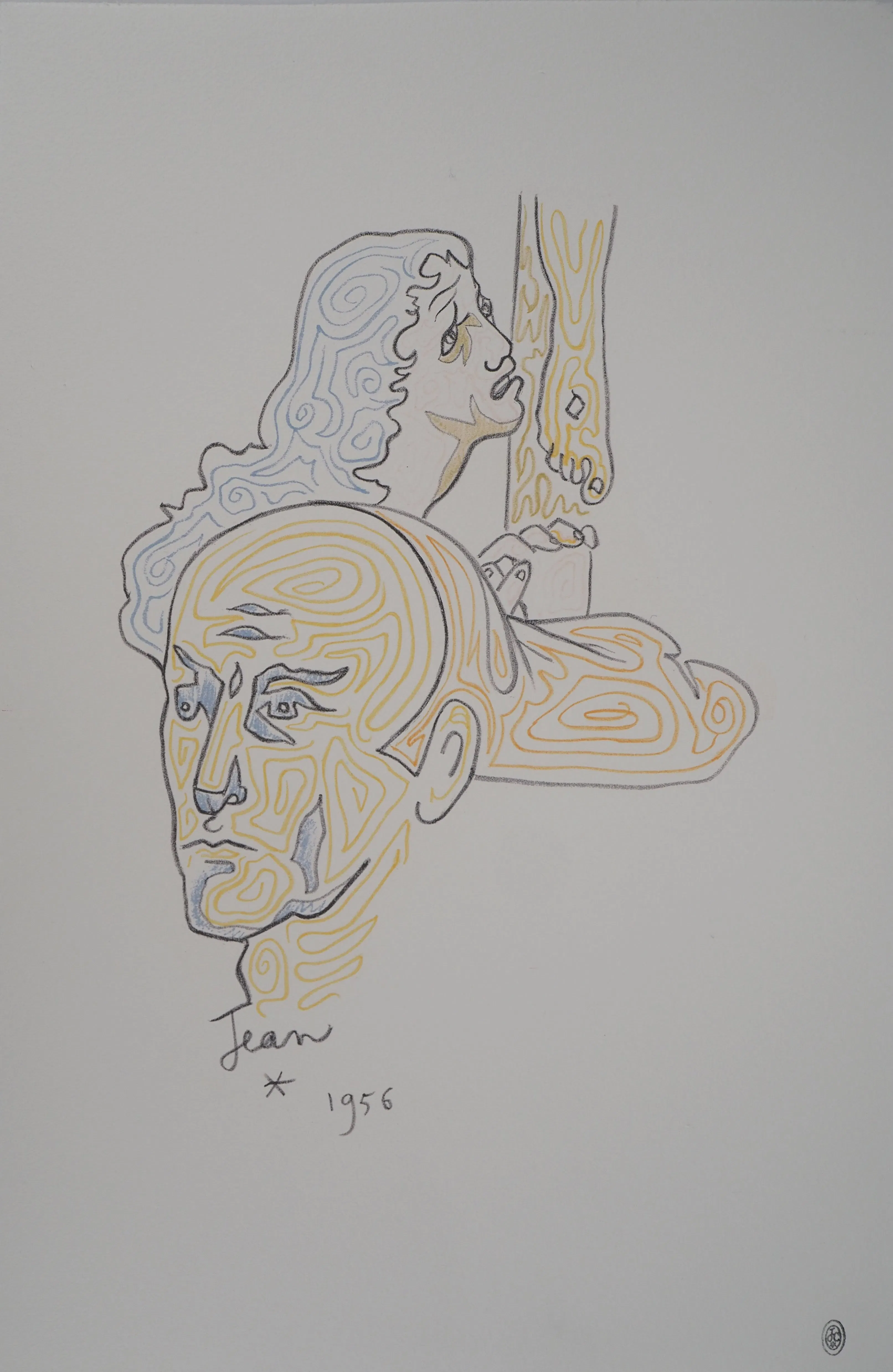 Jean COCTEAU : Crucifixion, Marie Madeleine et Jean Évangéliste -