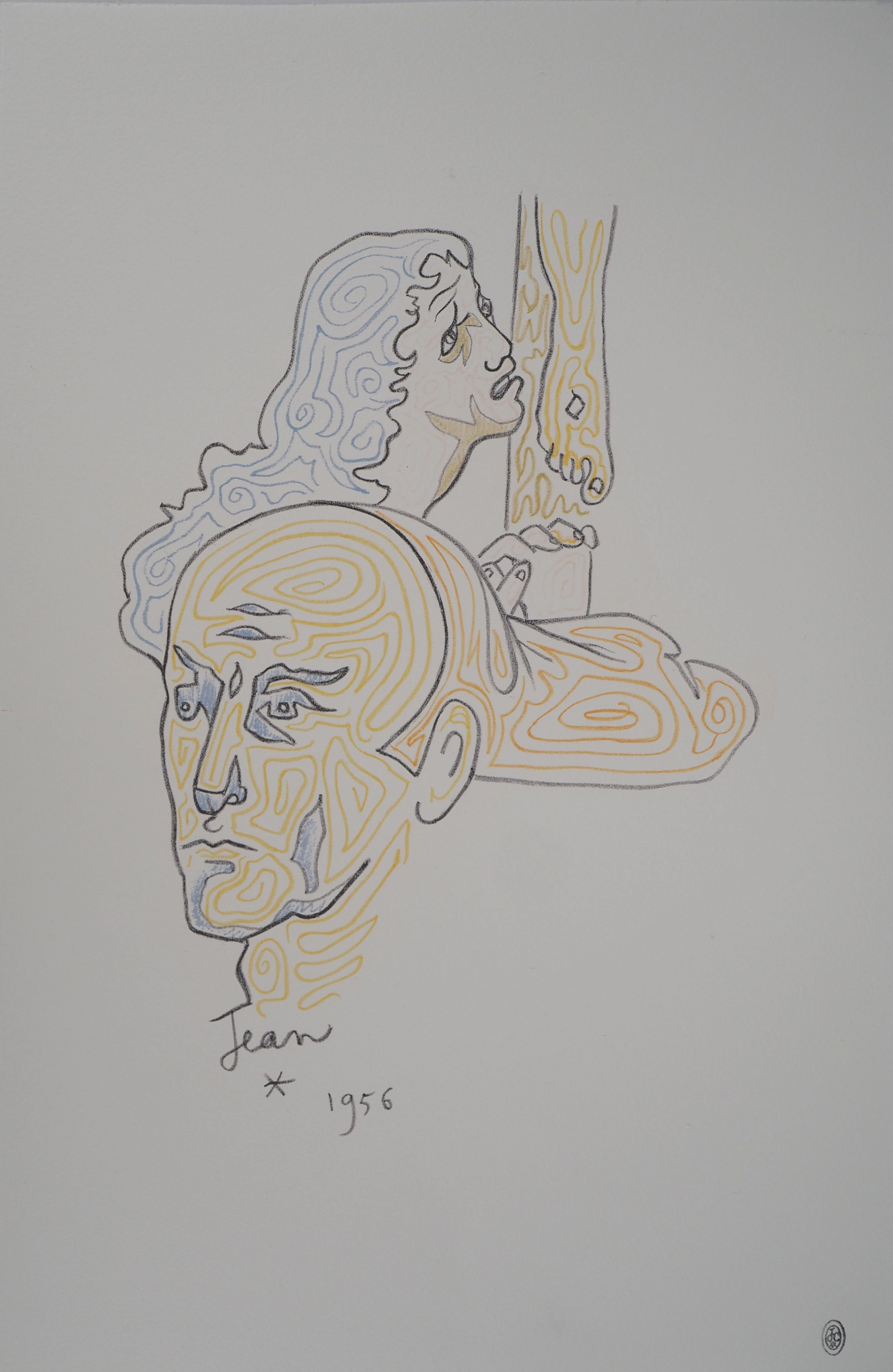 Jean COCTEAU : Crucifixion, Marie Madeleine et Jean Évangéliste -