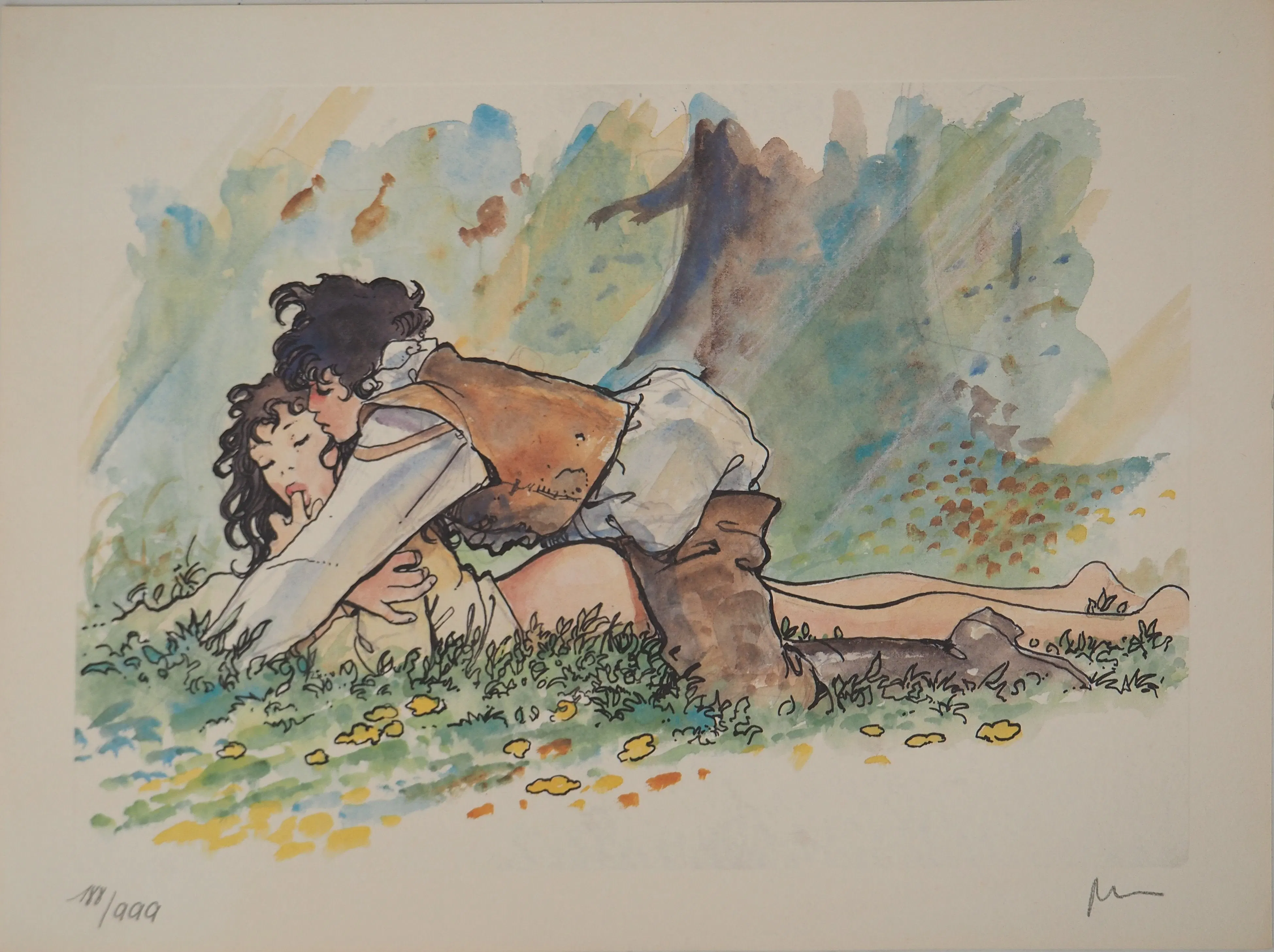 Milo MANARA : Moment intime, Lithographie signée