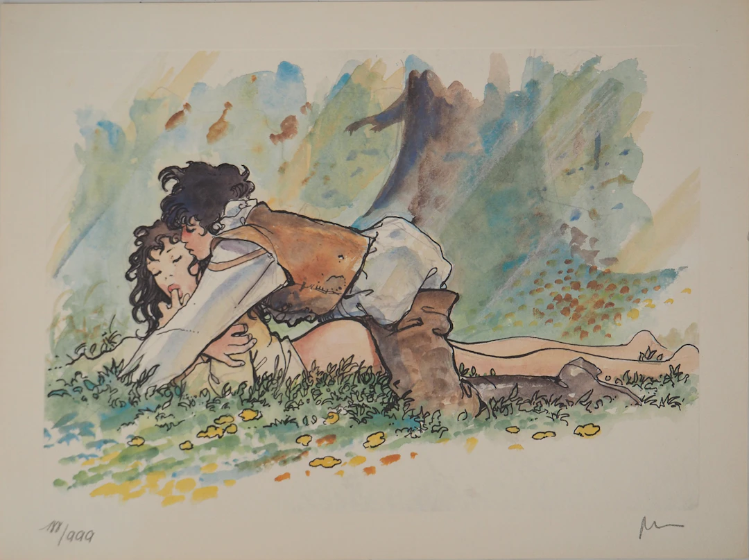 Milo MANARA : Moment intime, Lithographie signée