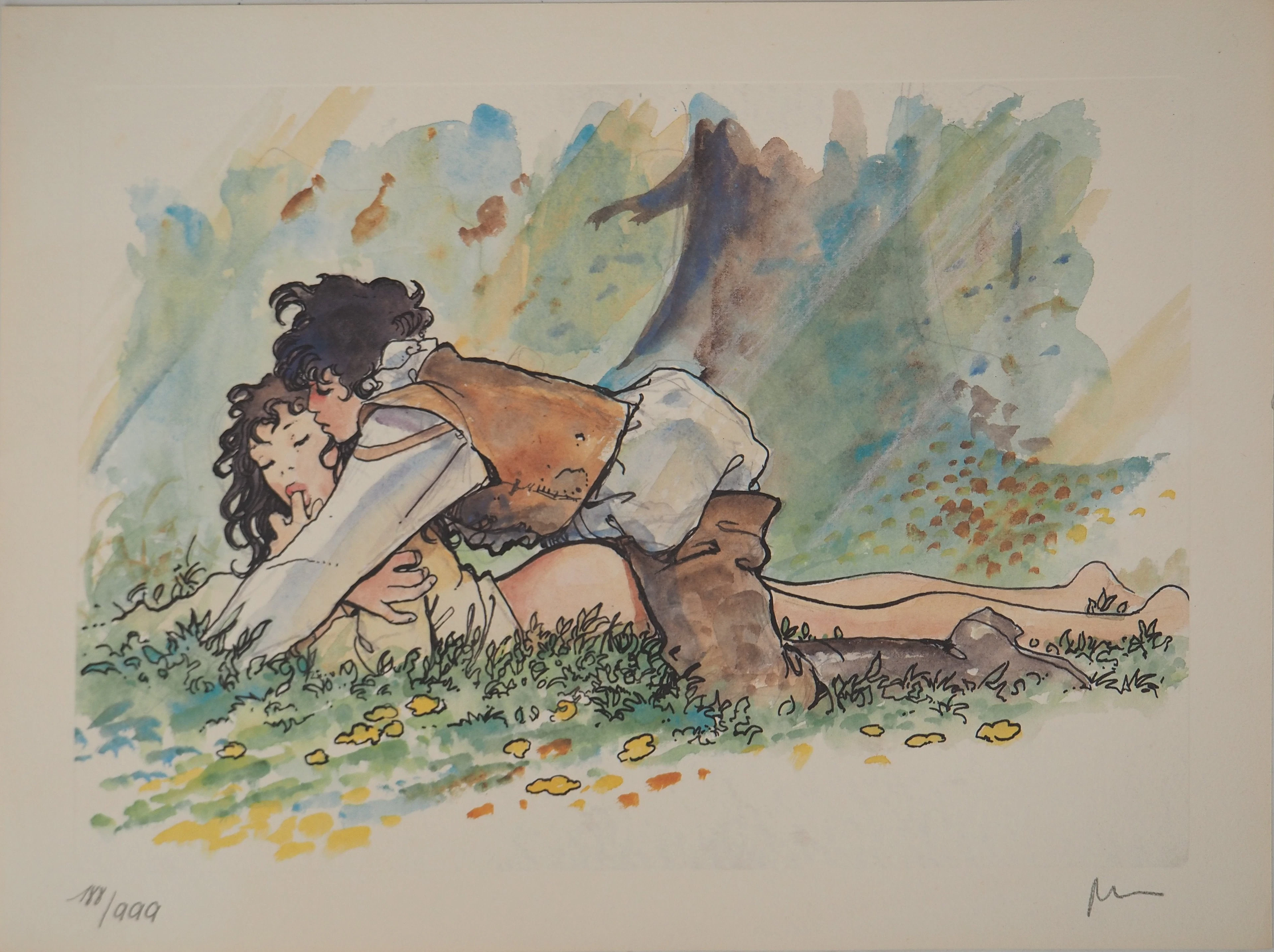 Milo MANARA : Moment intime, Lithographie signée