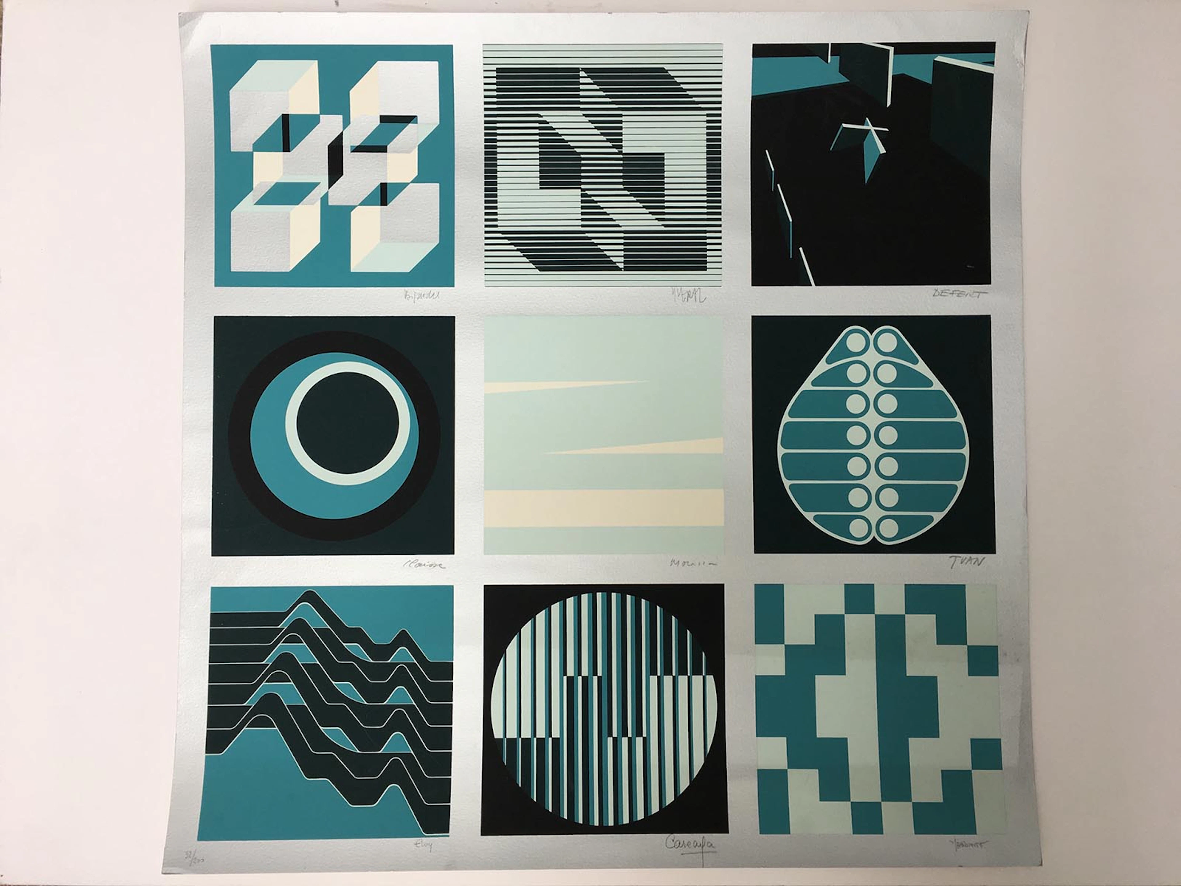 9 Artistes du XXe siecle - Exposition "Les Couleurs Harmonic 75" -