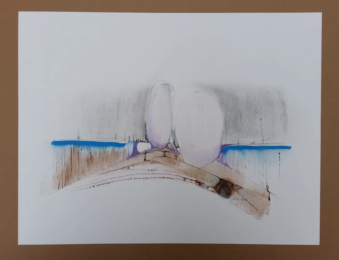 Jacques GRANGE - Paysage 1, 2016 - Acrylique sur papier