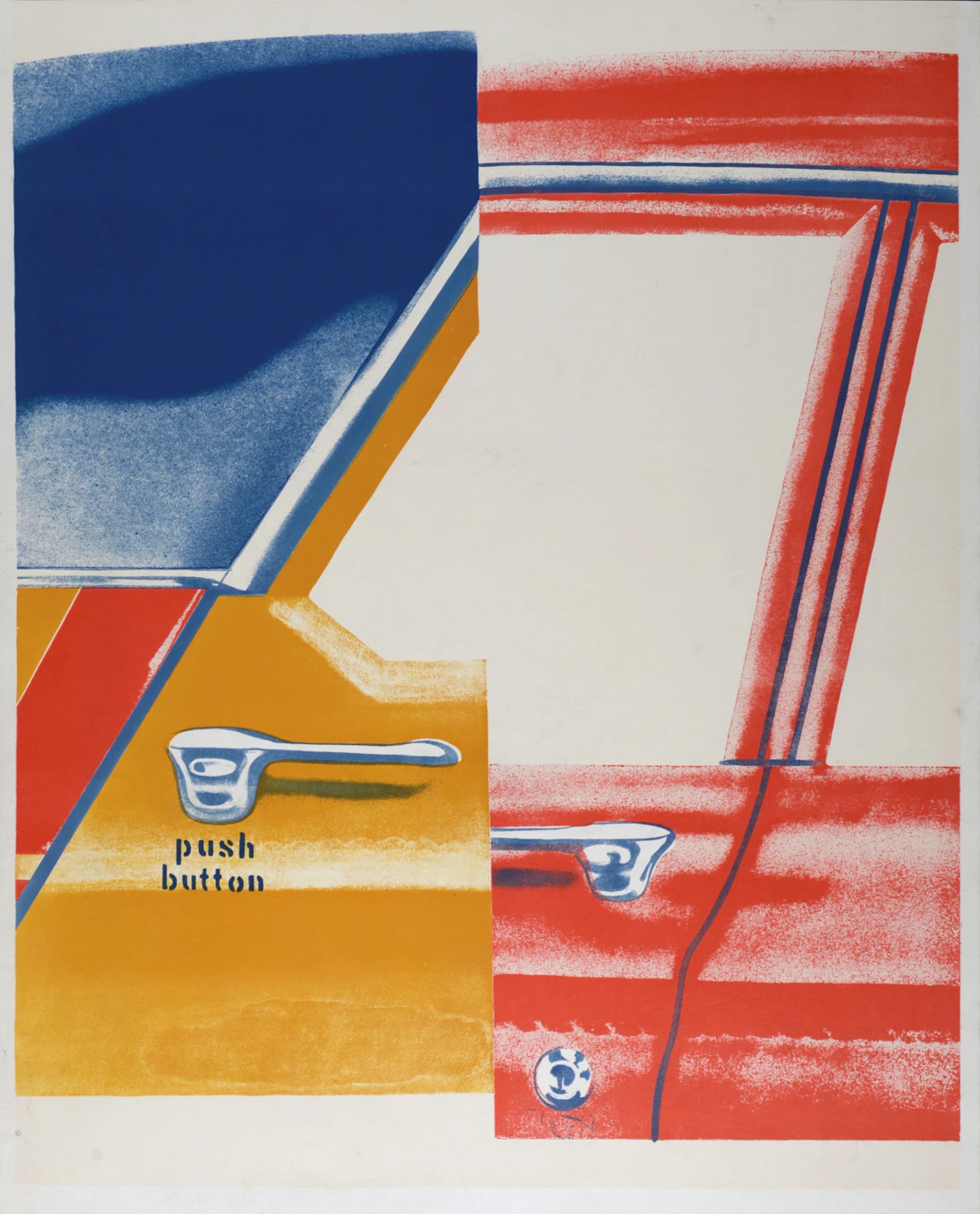James ROSENQUIST (D’après) - Bouton poussoir, 1972 - Lithographie offset