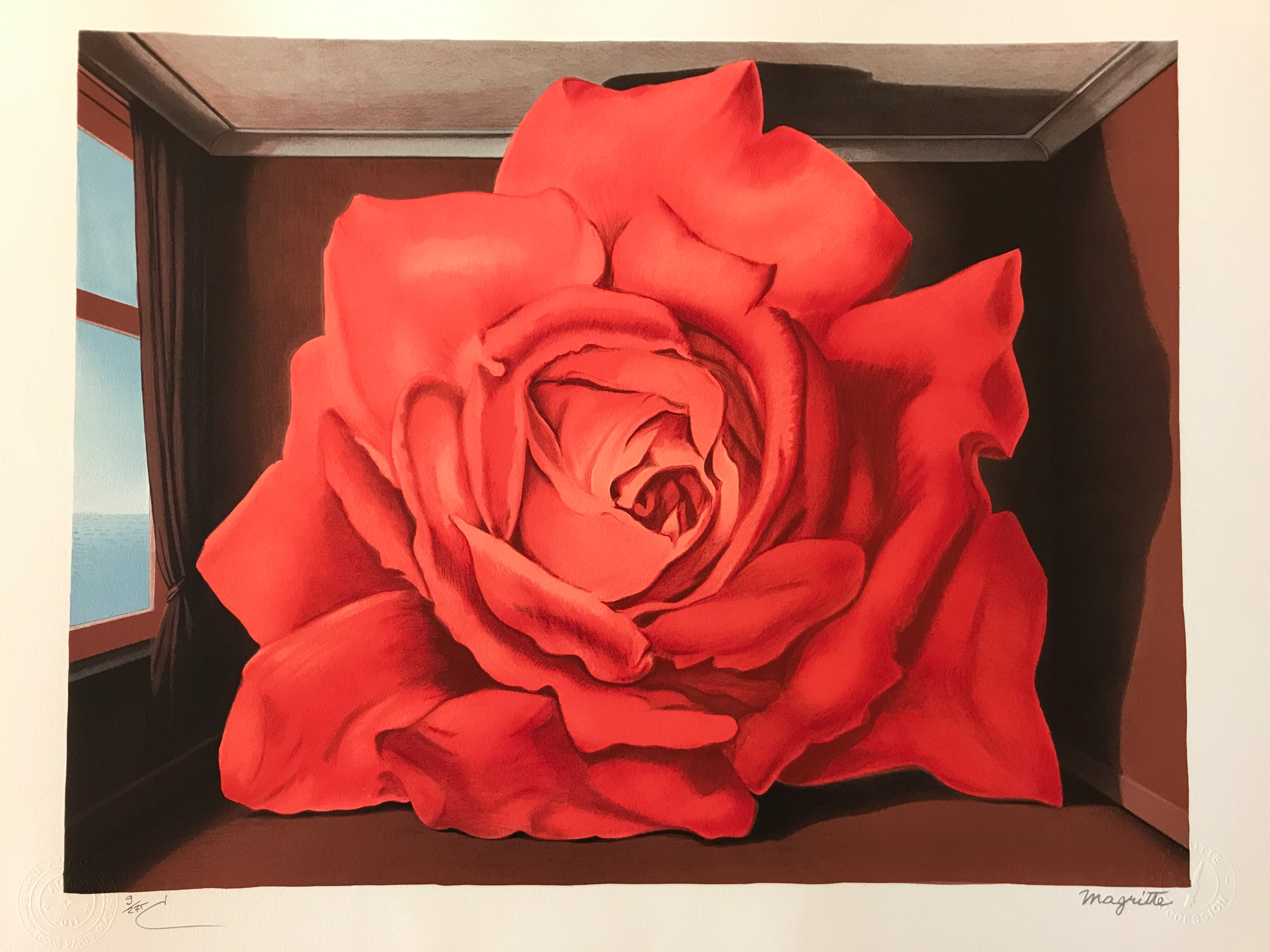 René MAGRITTE (d’après) - Le tombeau des Lutteurs - Lithographie