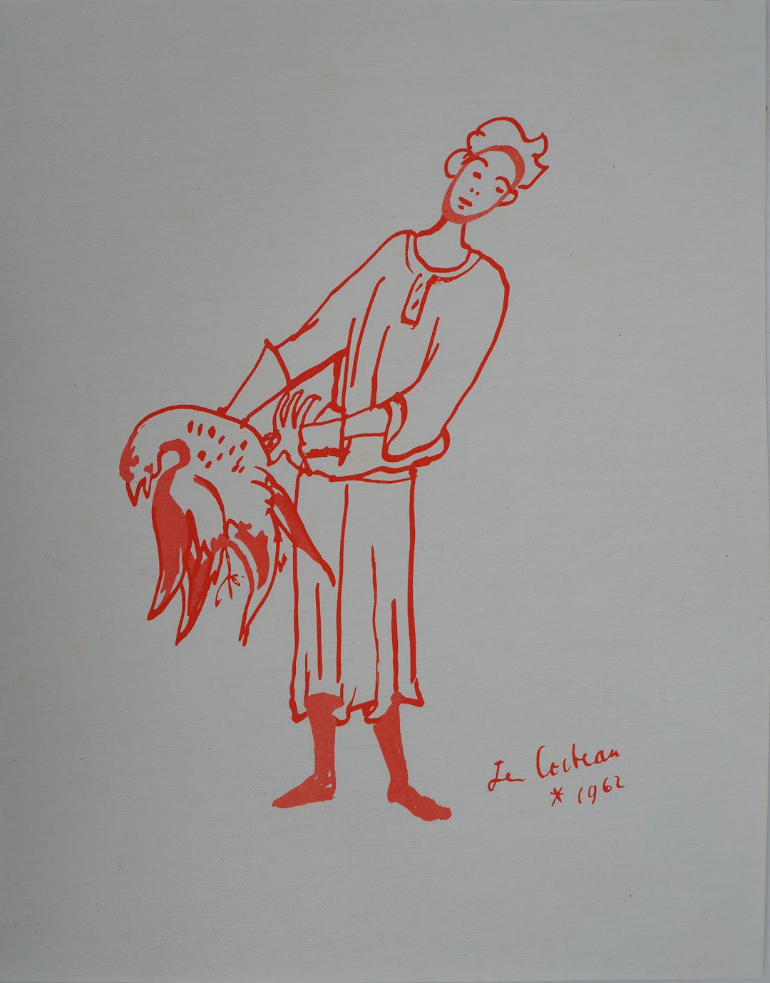 Jean COCTEAU : Le boucher - Lithographie Originale signée