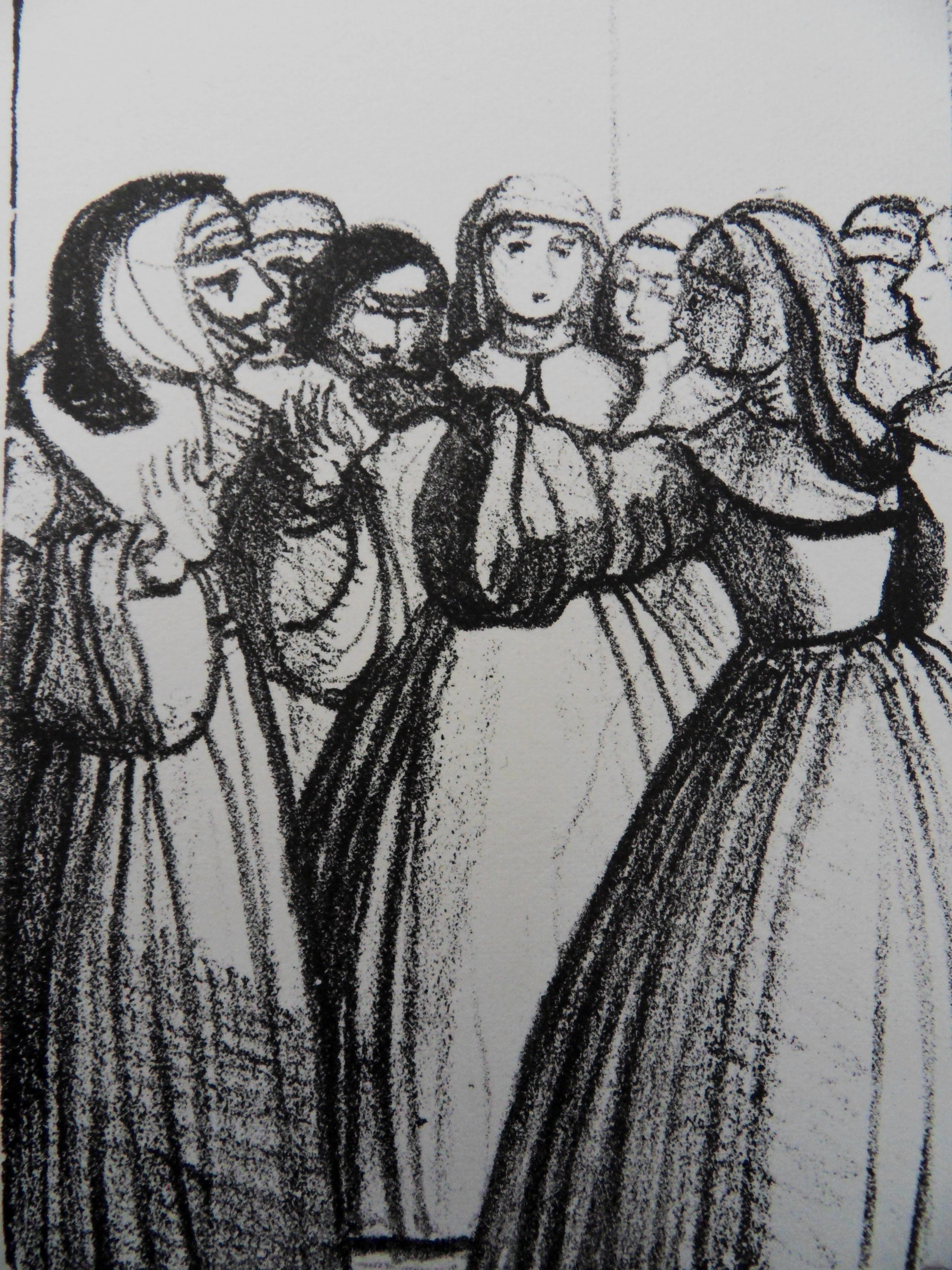 André DERAIN : Conversation entre religieuses - Lithographie originale signée