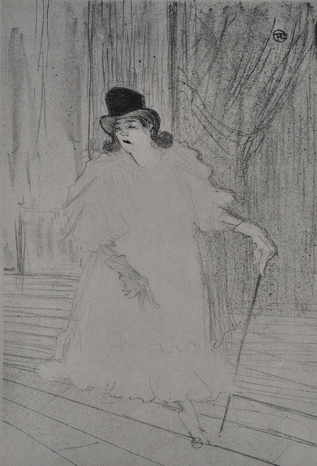 Henri de TOULOUSE-LAUTREC (d’après) : La Cantatrice, 1927, Lithographie signée