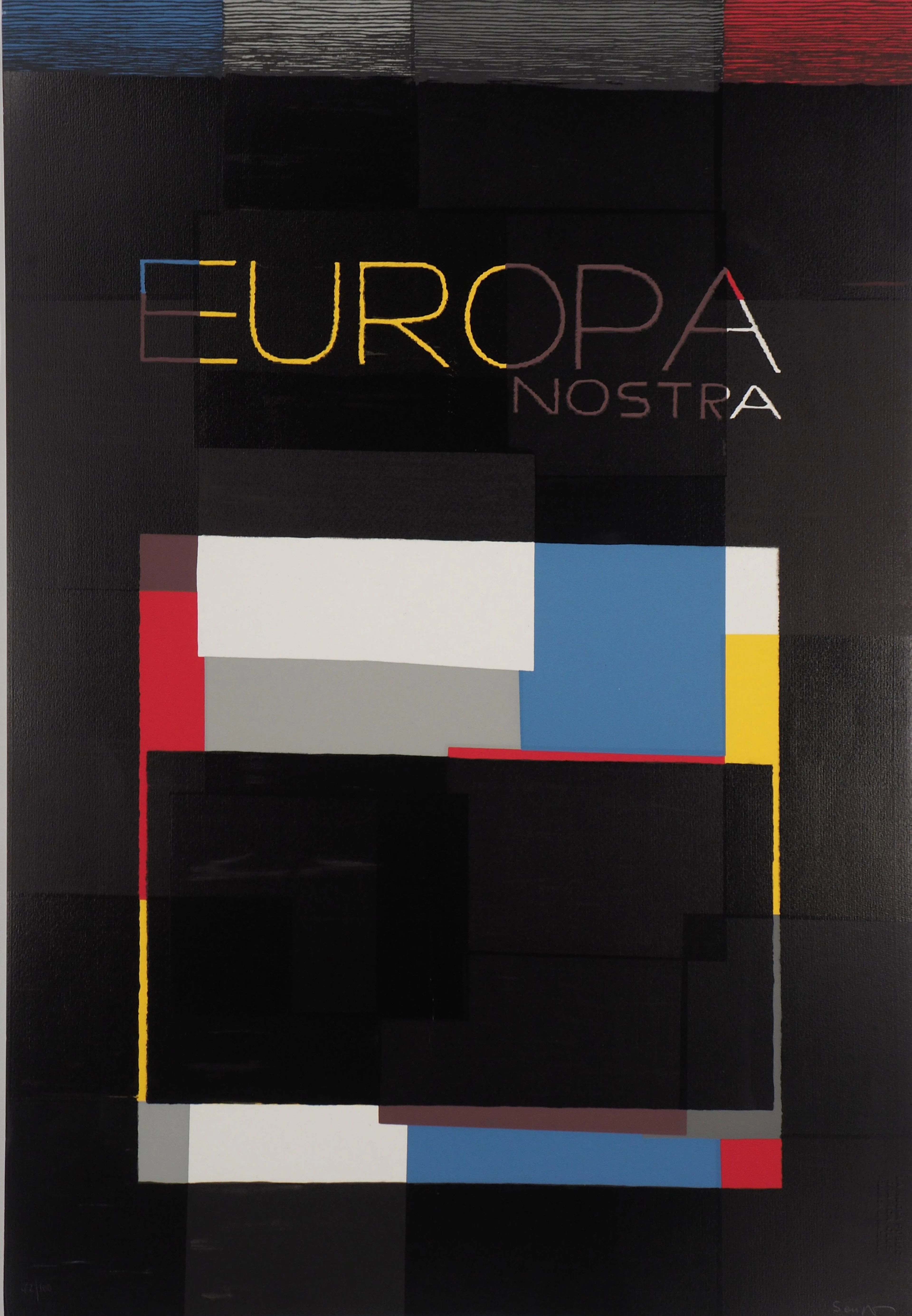 Michel SEUPHOR : Europa Nostra - Sérigraphie originale d’époque