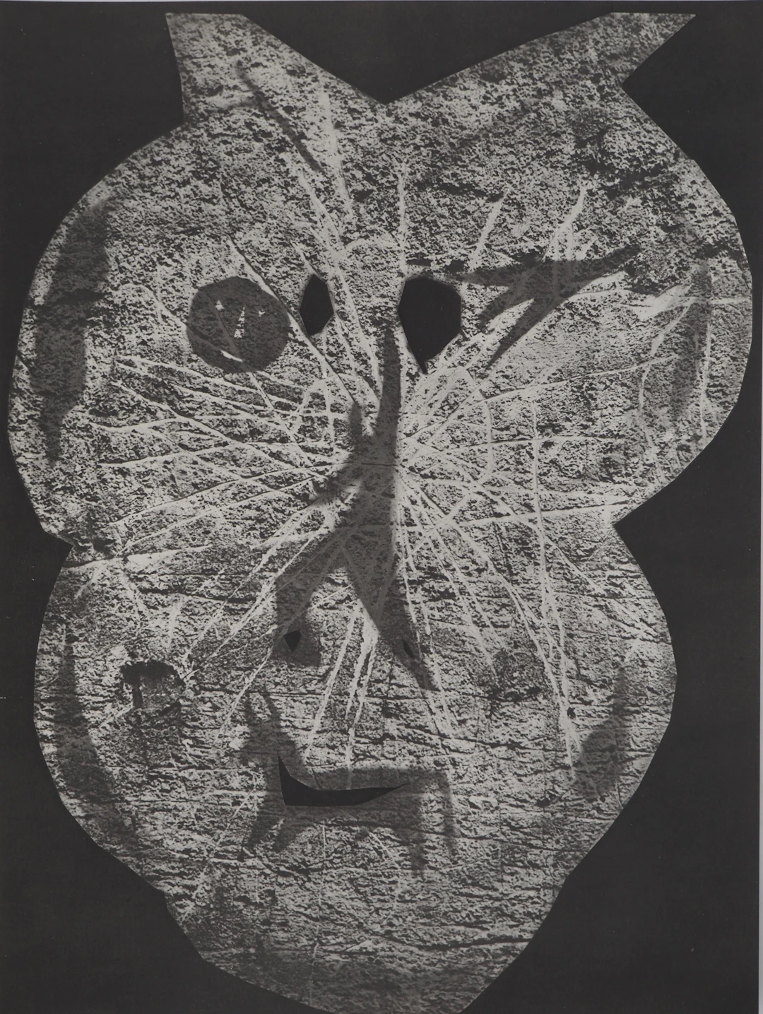 Pablo PICASSO : Diurnes, Masque au coeur, Phototypie originale