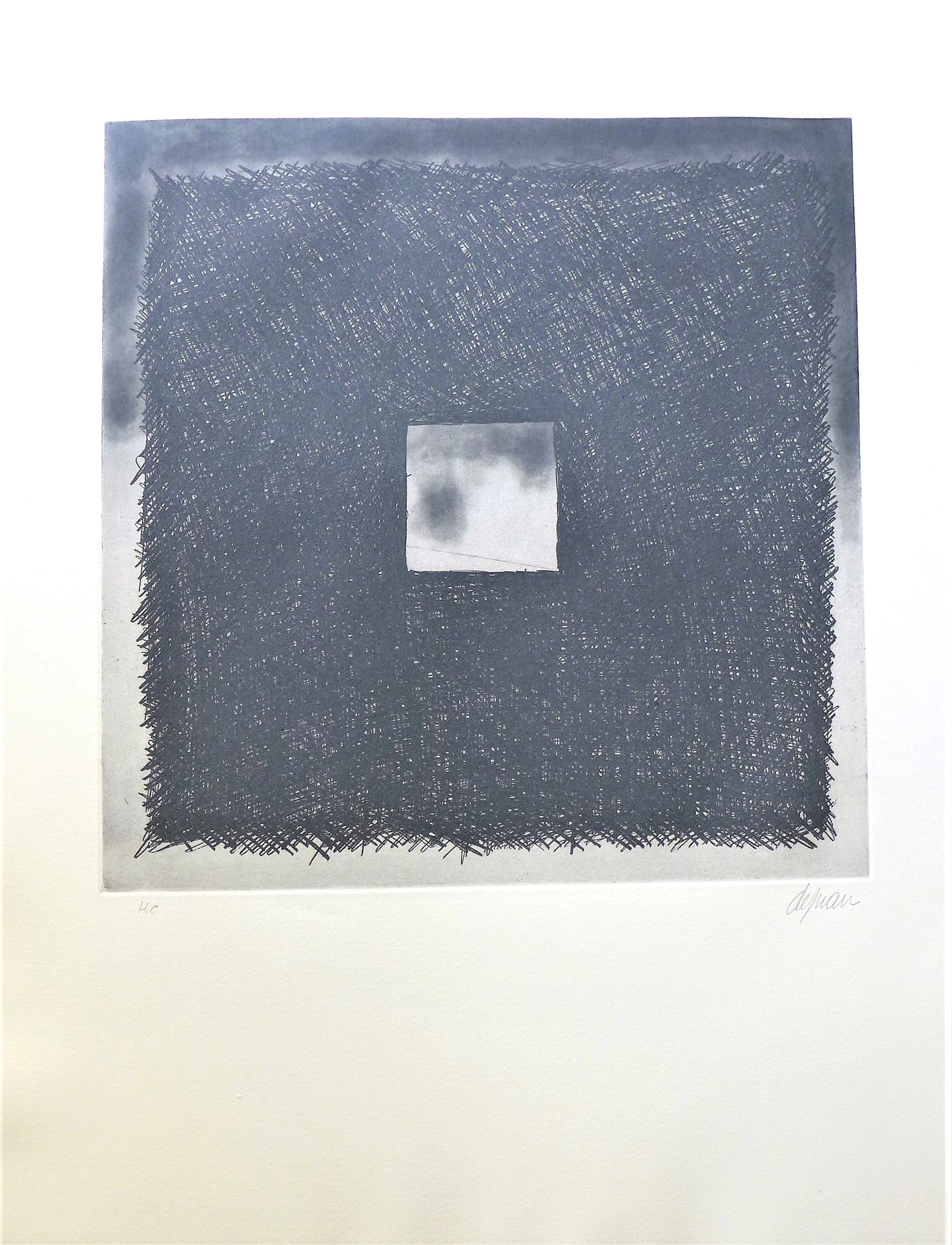 Ronaldo DE JUAN - Cuadrado gris, 1983 - Gravure signée au crayon