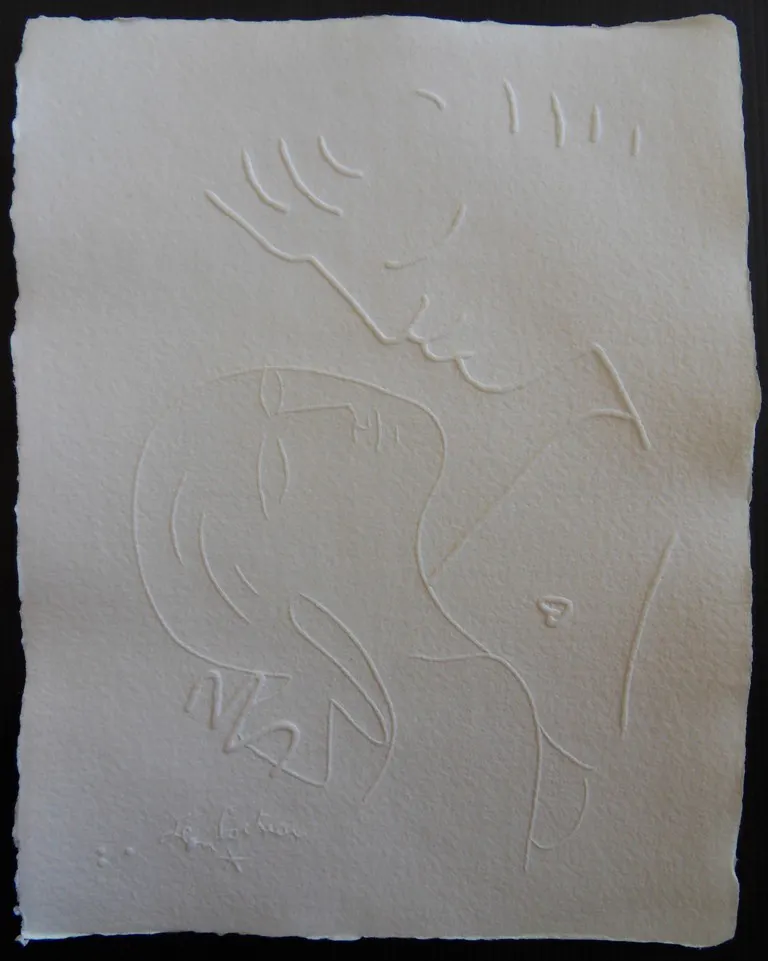 Jean COCTEAU : Le couple - Gravure signée