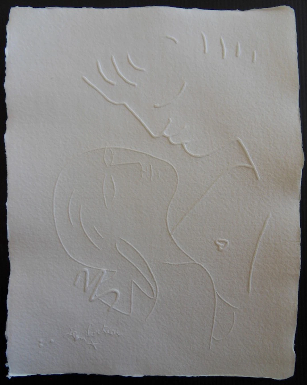Jean COCTEAU : Le couple - Gravure signée