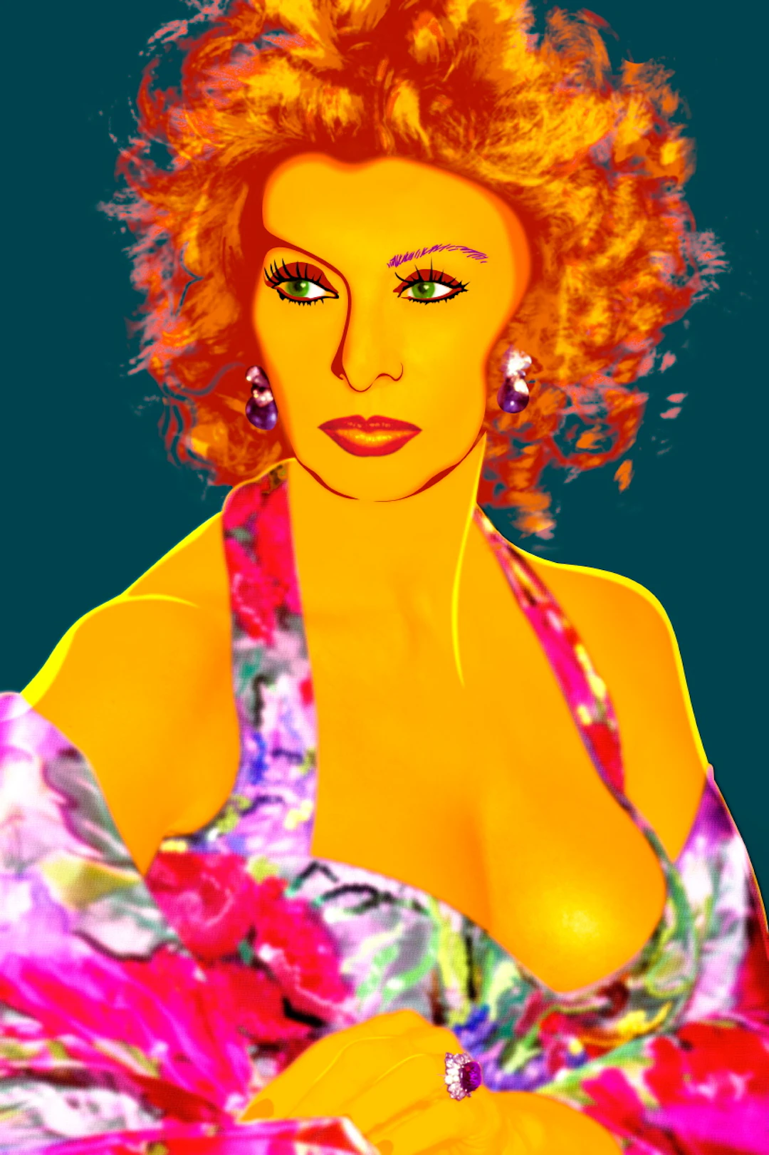 Francis APESTEGUY - Sophia Loren, 2007 - Tirage numérique signé