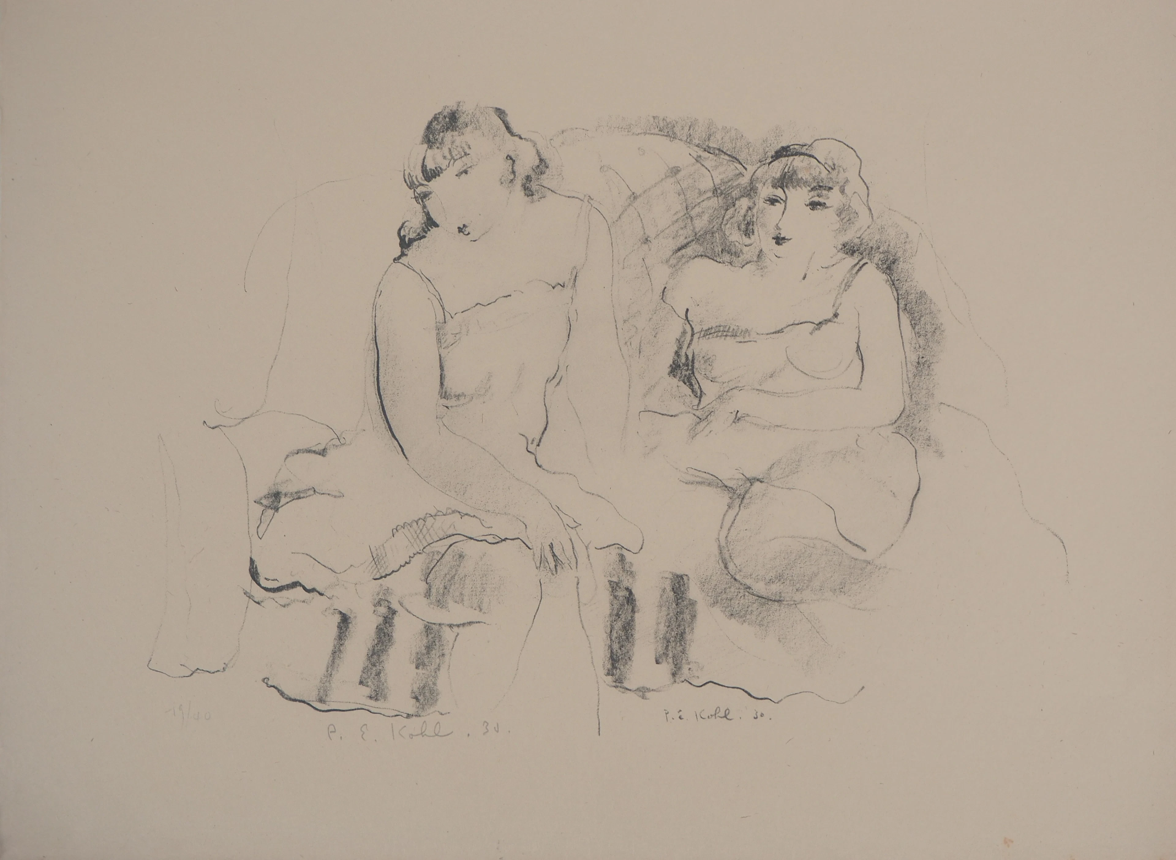 Pierre-Ernest KOHL - Les Séductrices - Lithographie originale signée