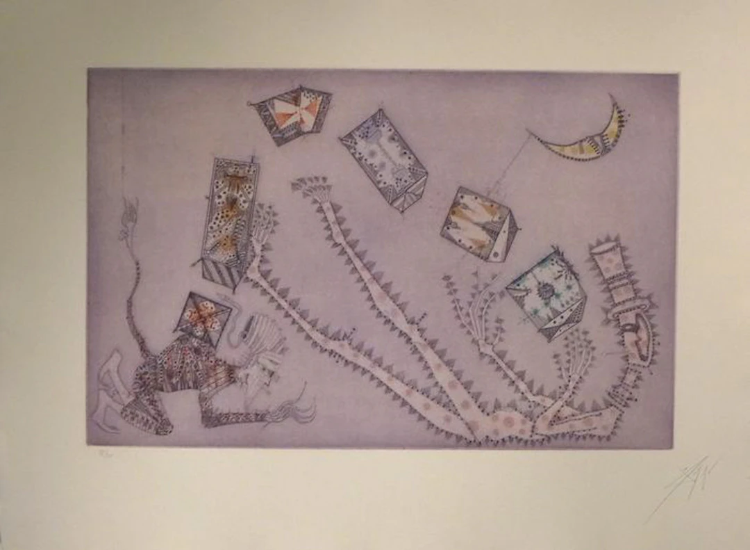 Joan PONC - Joc, 1973 - Gravure signée au crayon