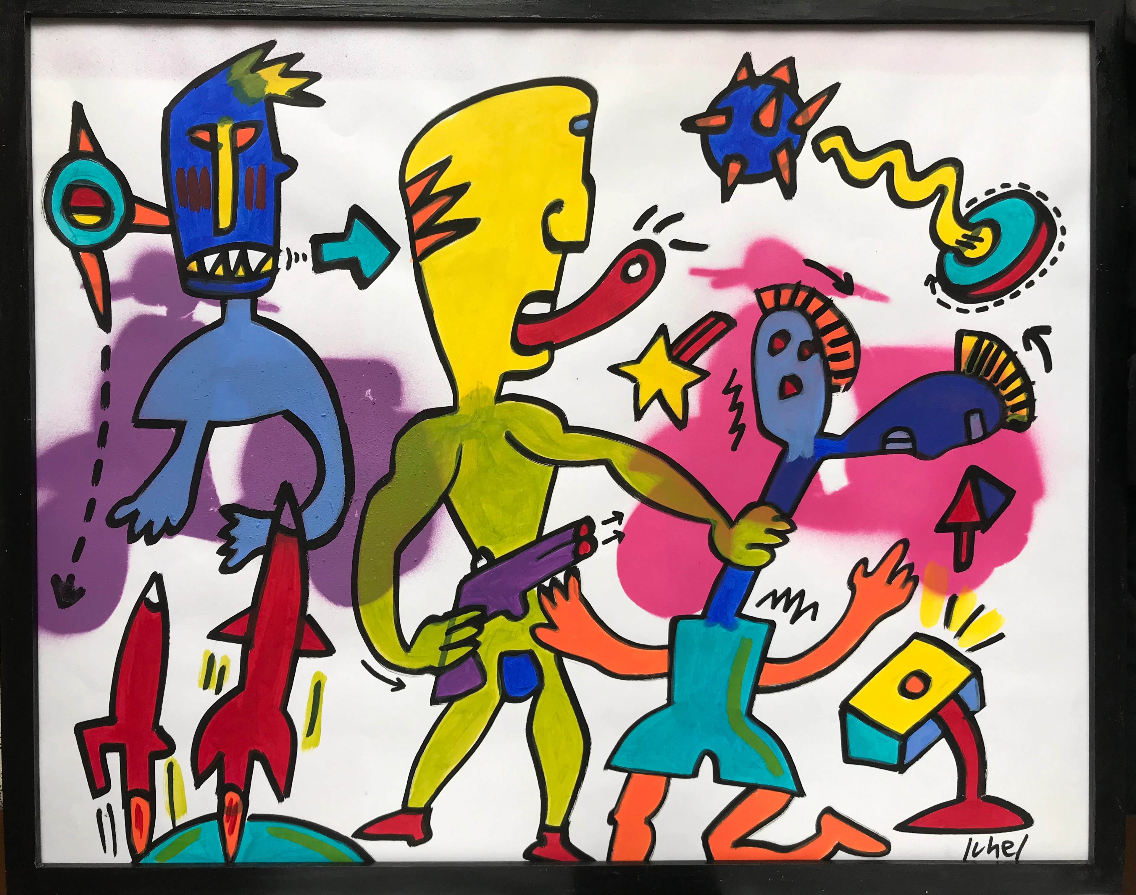 Jean-Luc JUHEL - Sans titre 2016 - Acrylique et aérosol signée
