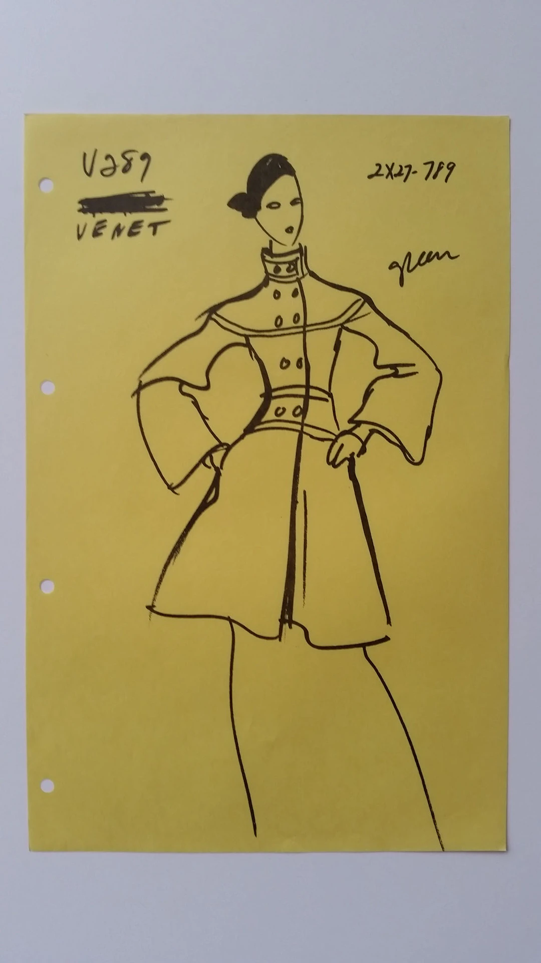 Philippe Venet - Croquis veste