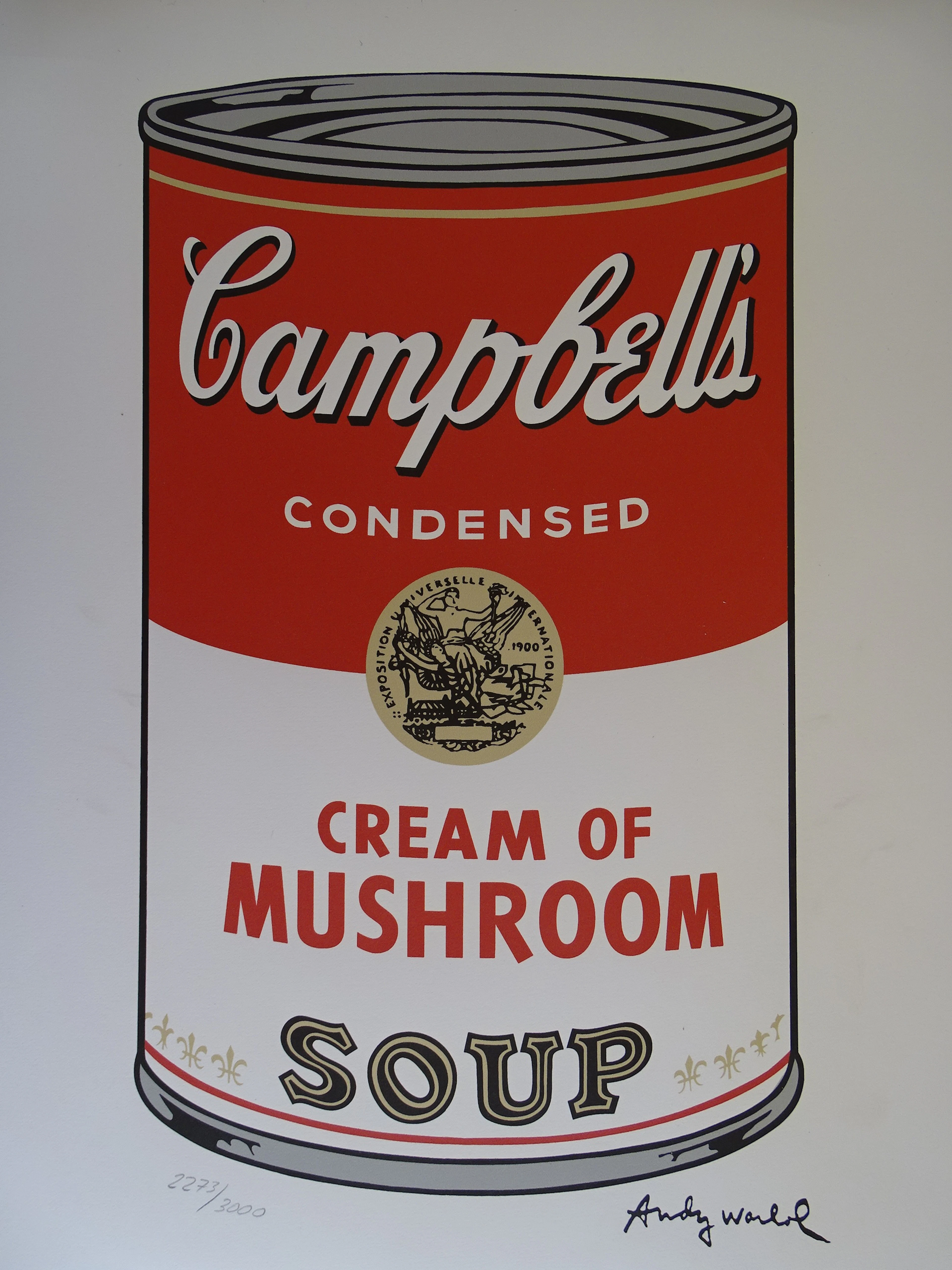 Andy Warhol (d'après), Campbell's Condensed : Crème de Champignons