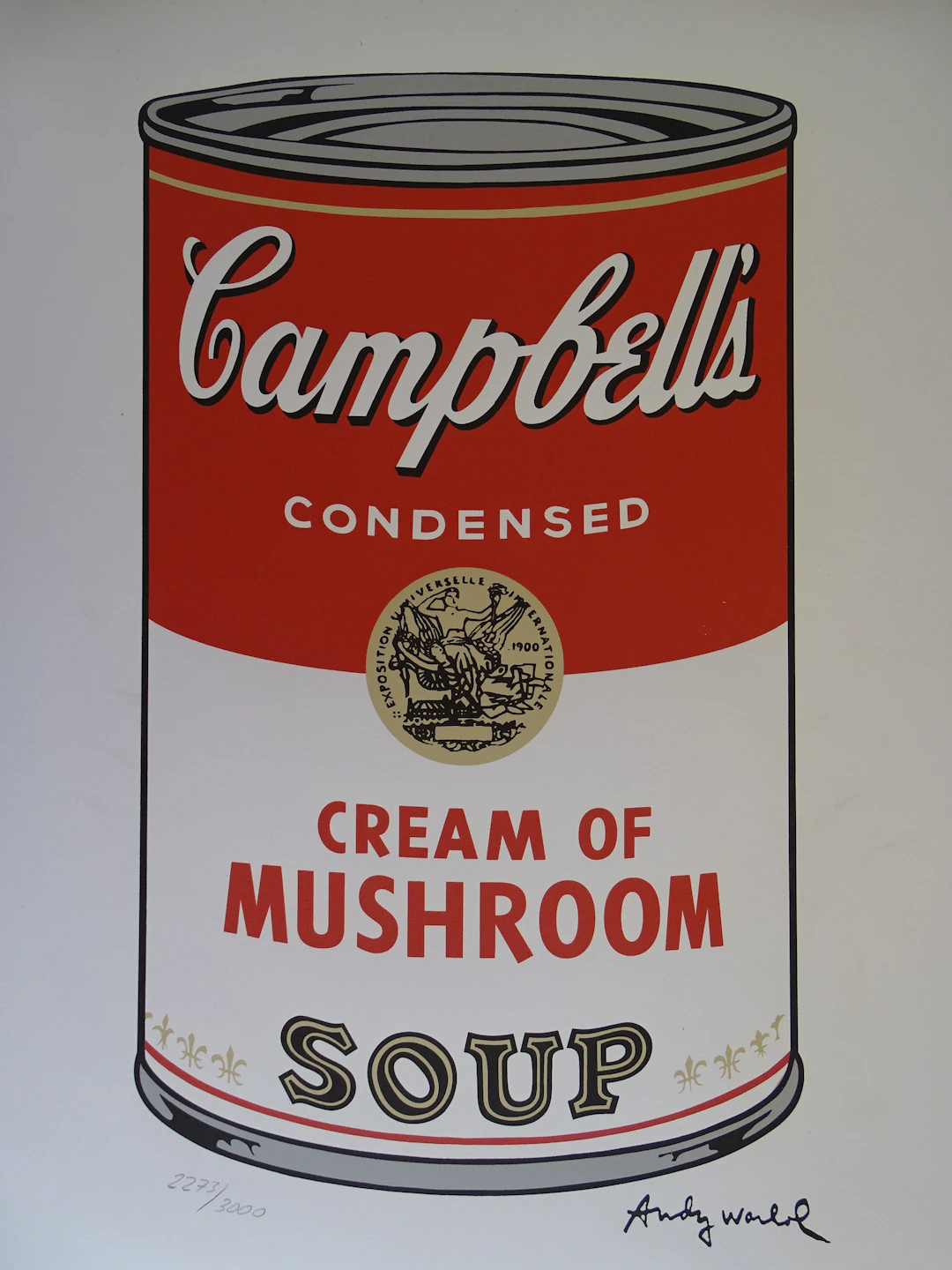 Andy Warhol (d'après), Campbell's Condensed : Crème de Champignons