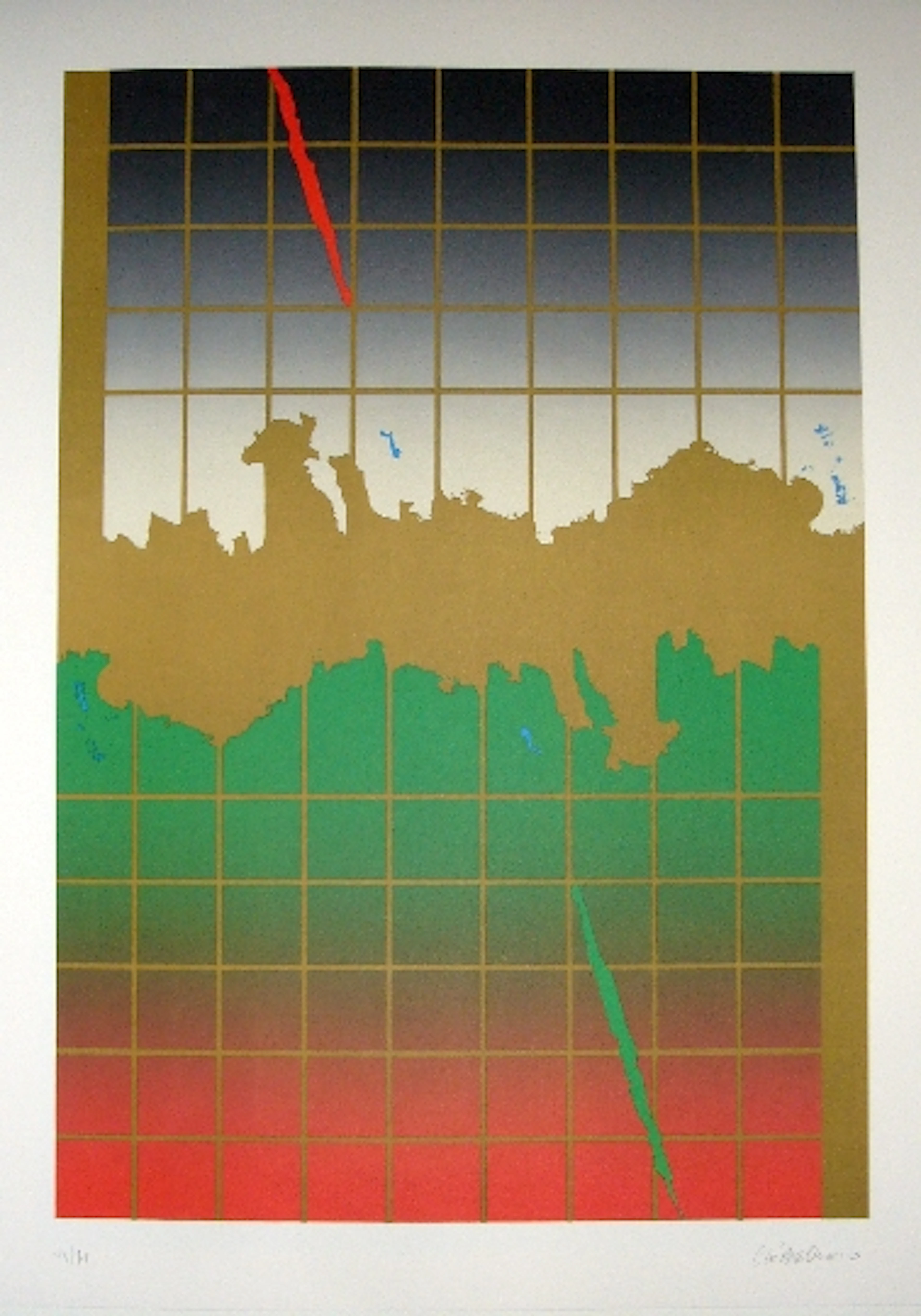 Cesar LOPEZ OSORNIO - La otra geometria 8, 1994, Lithographie signée