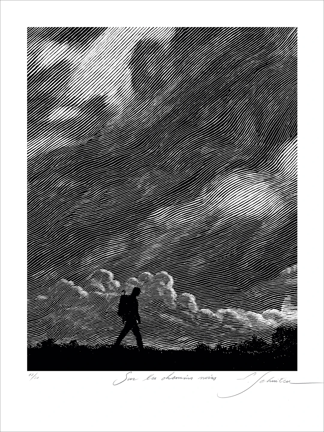 François SCHUITEN, Sur les chemins noirs - Nuages sombres, Tirage