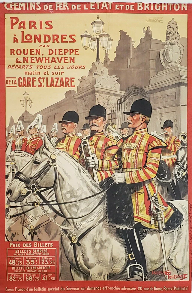 Maurice Toussaint - Chemins de Fer, 1900 - Affiche originale