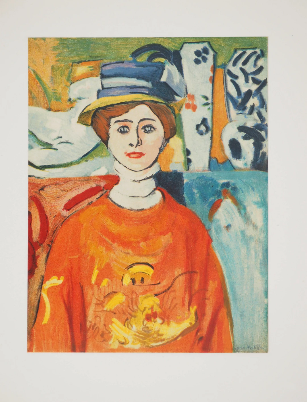 Henri MATISSE : La femme aux yeux verts, Lithographie signée