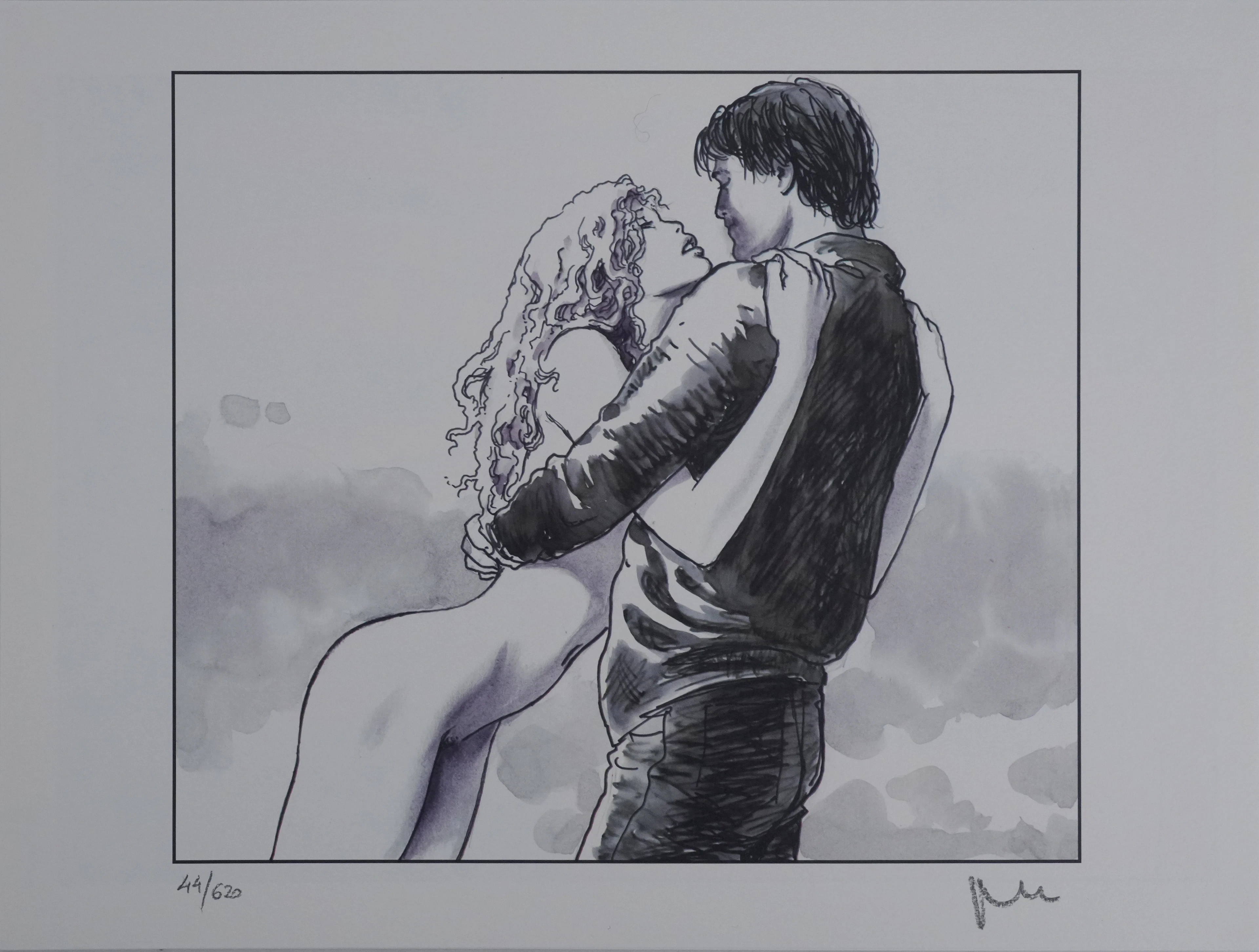 Milo MANARA : L’amour naissant, Lithographie originale signée