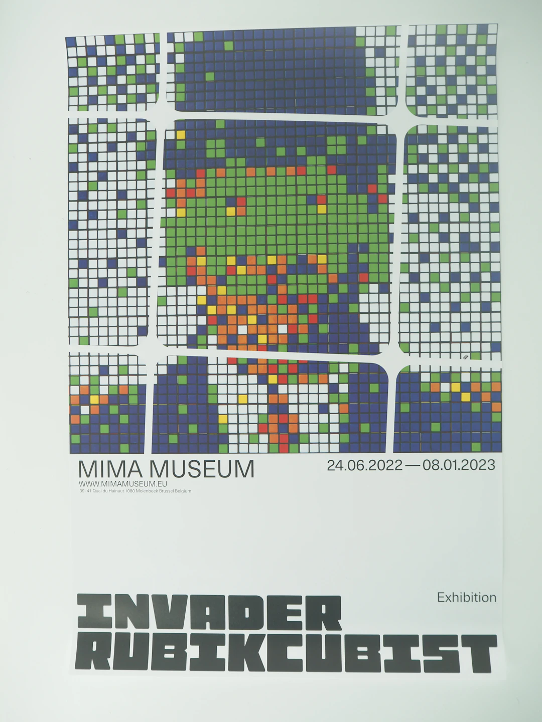 SPACE INVADER : Magritte - Affiche originale en couleurs