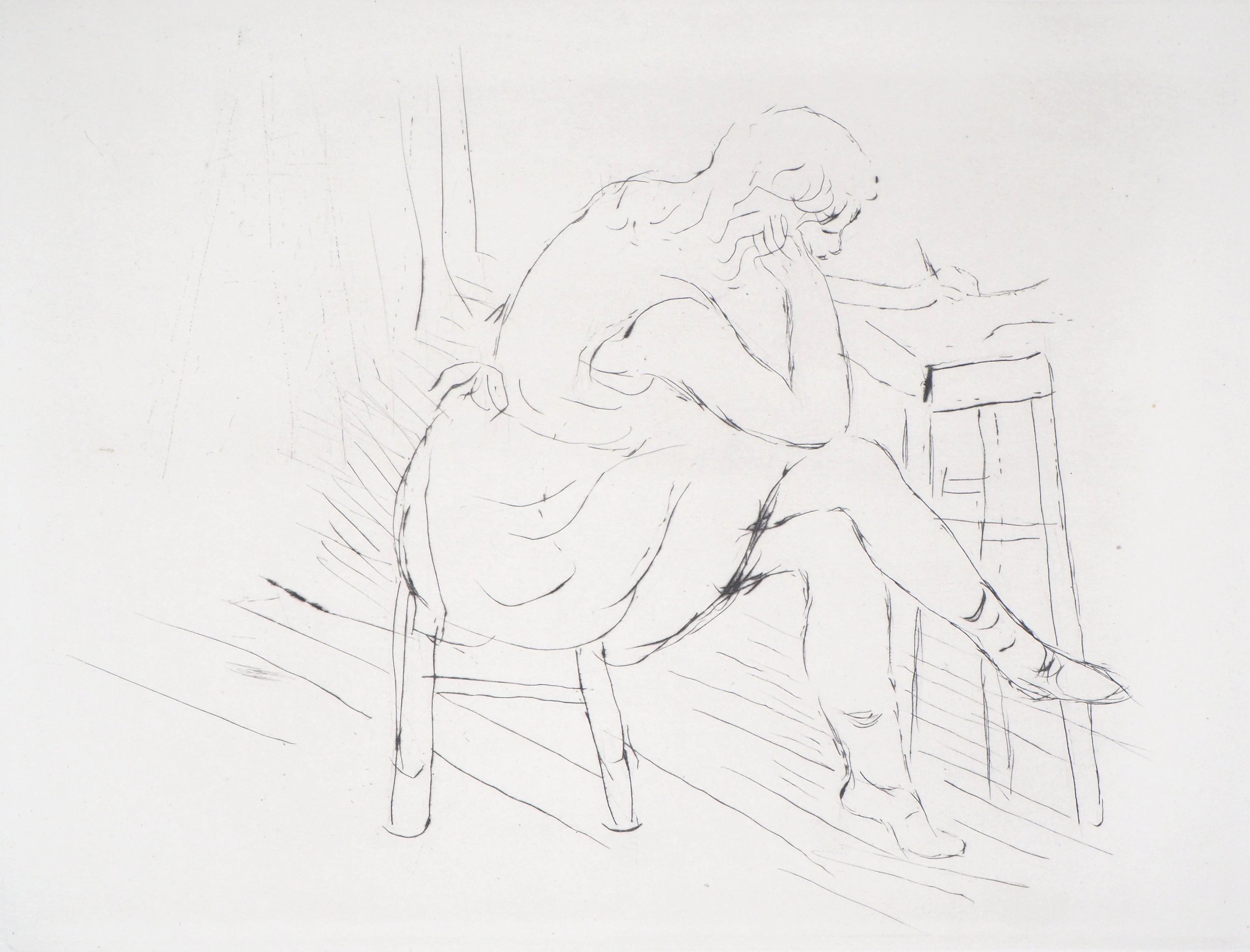 Charles CAMOIN - La réflexion - Gravure originale signée