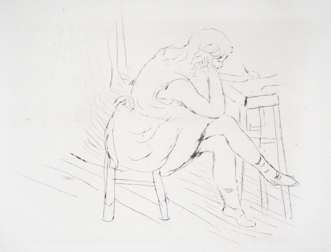 Charles CAMOIN - La réflexion - Gravure originale signée