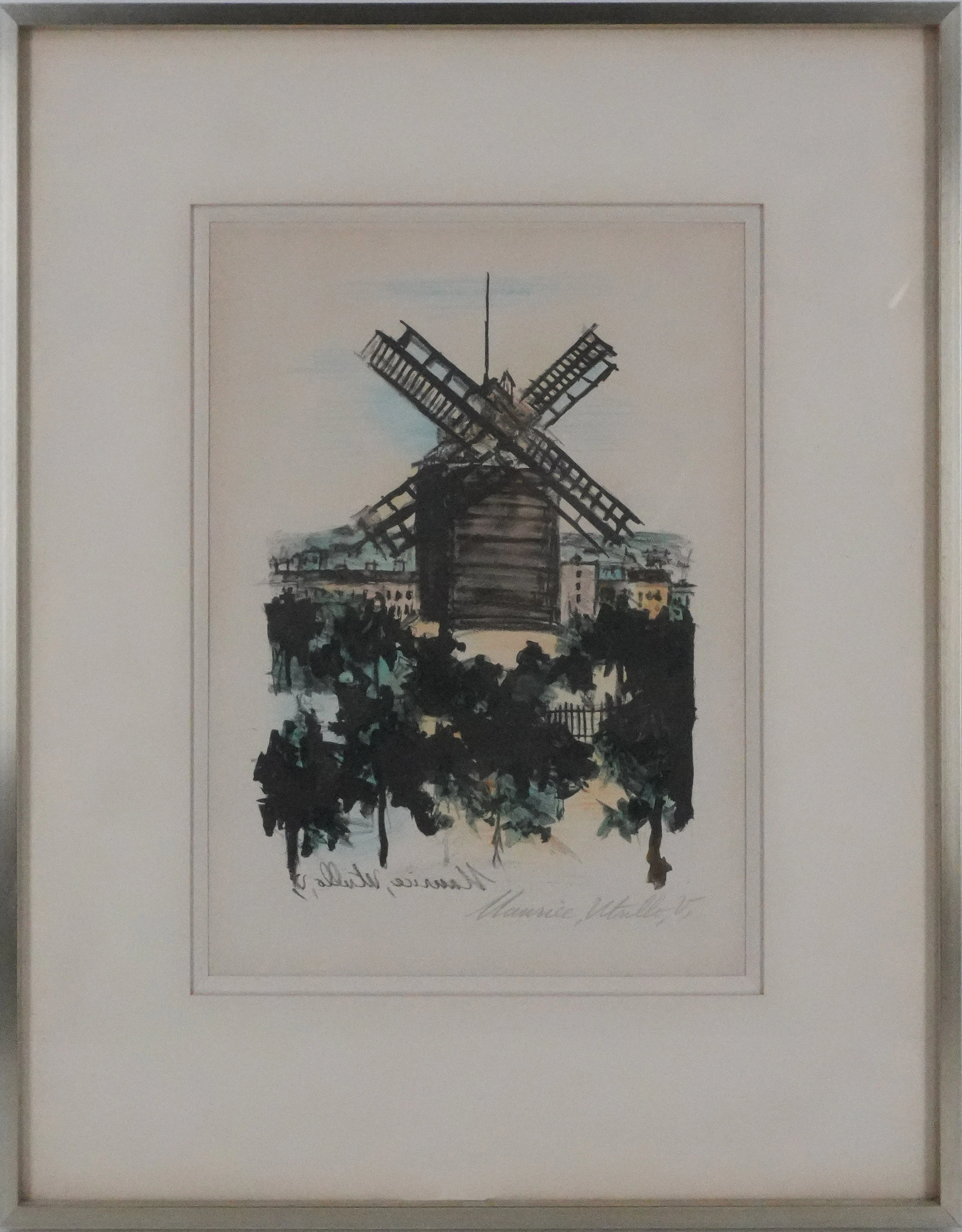 Maurice UTRILLO - Le moulin de la Galette, lithographie originale signée