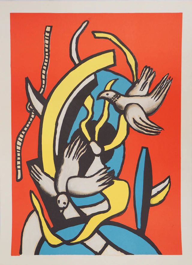 Fernand LEGER : Les oiseaux - Lithographie offset