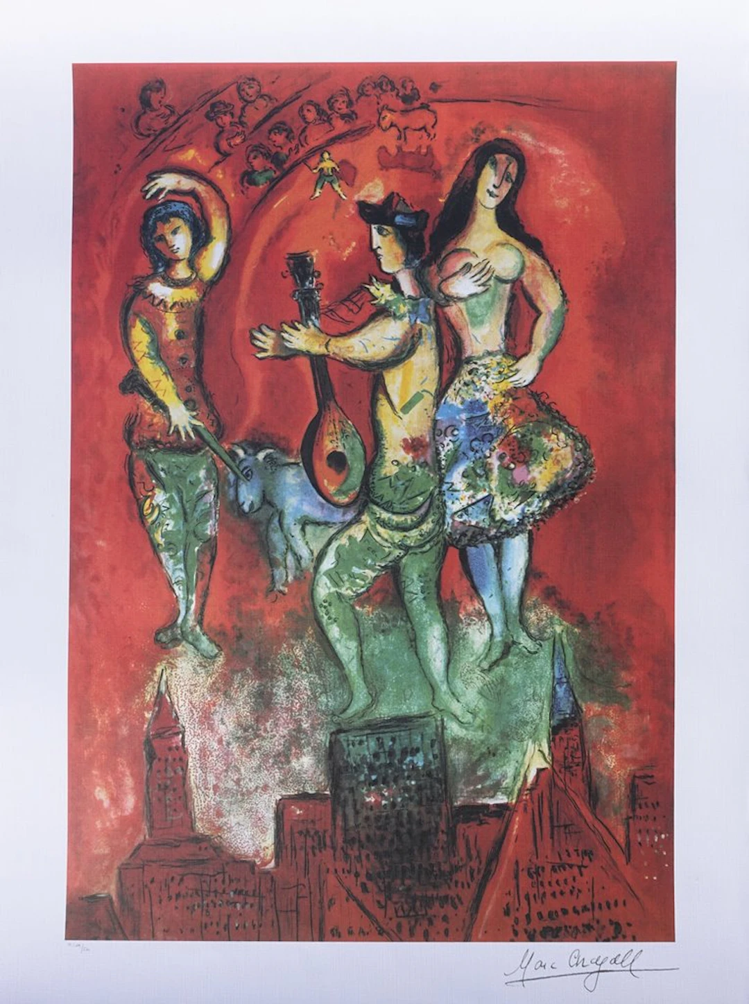 Marc CHAGALL : Carmen, Lithographie signée, Edition limitée 500ex