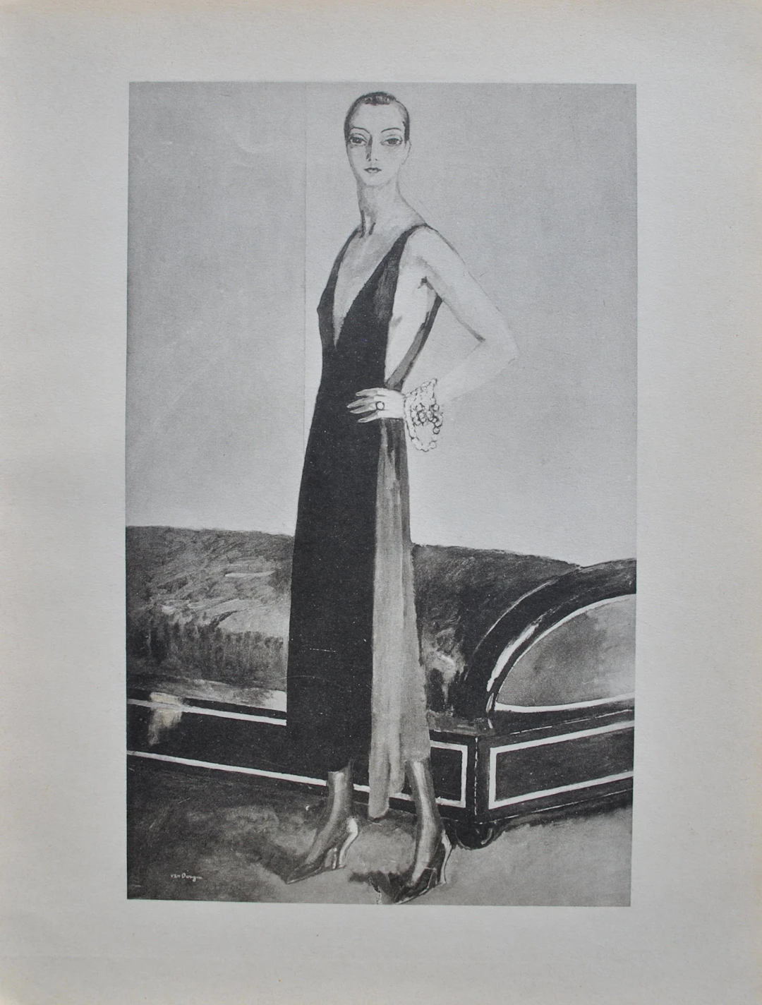 Kees VAN DONGEN : Elégante élancée, Gravure signée