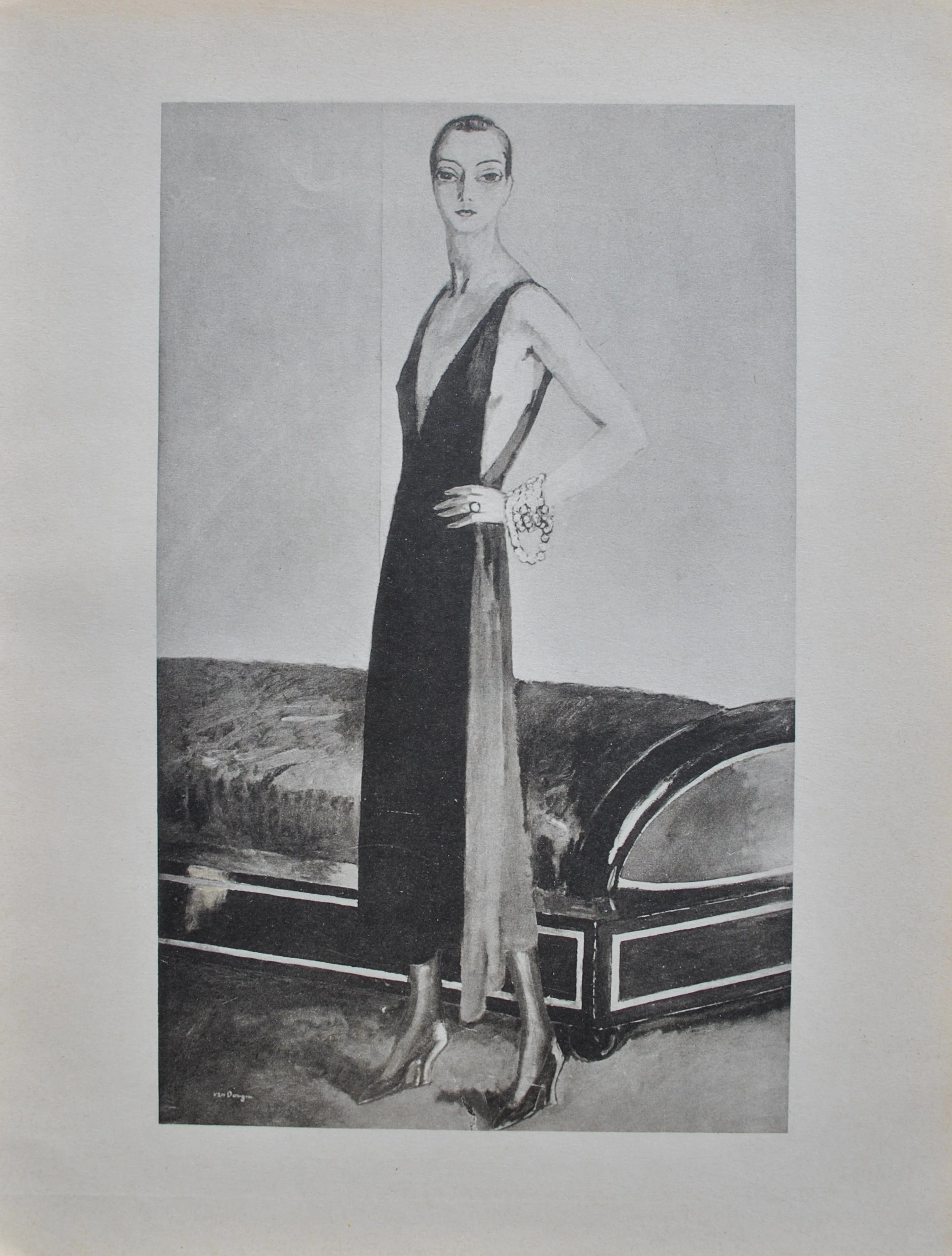Kees VAN DONGEN : Elégante élancée, Gravure signée