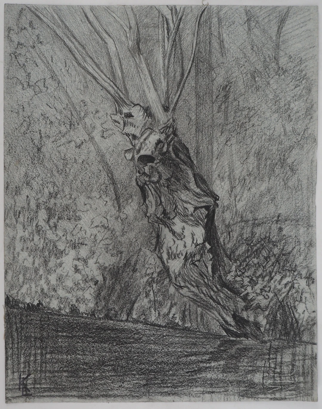 Léopold Franz KOWALSKI: Le cerf, dessin original