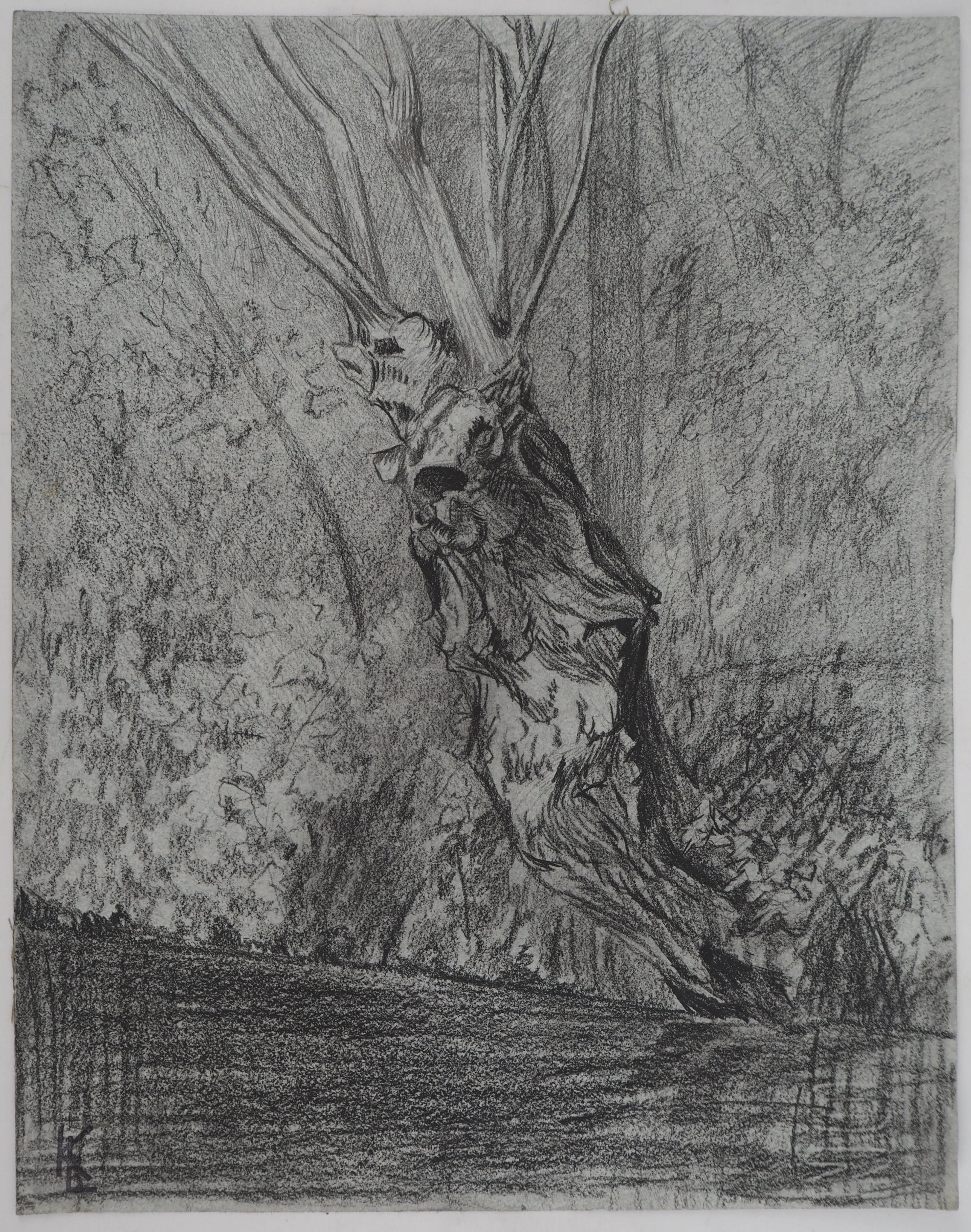 Léopold Franz KOWALSKI: Le cerf, dessin original
