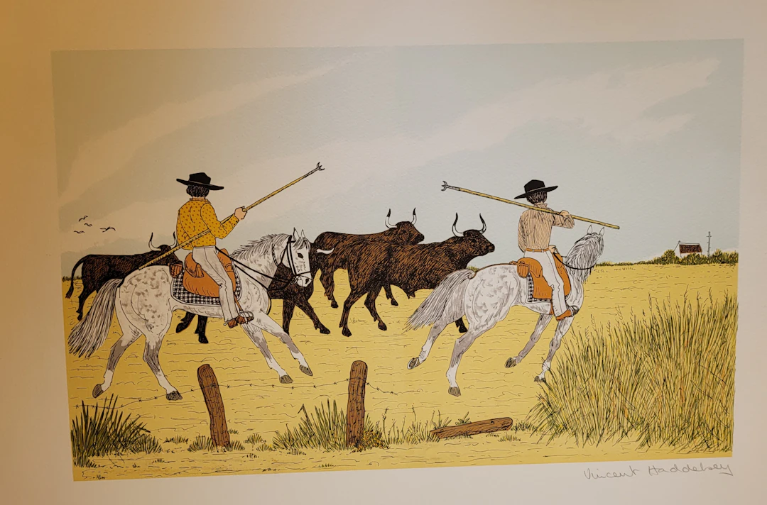 Vincent HADDELSEY - Les Picadors, 1980 - Lithographie originale signée