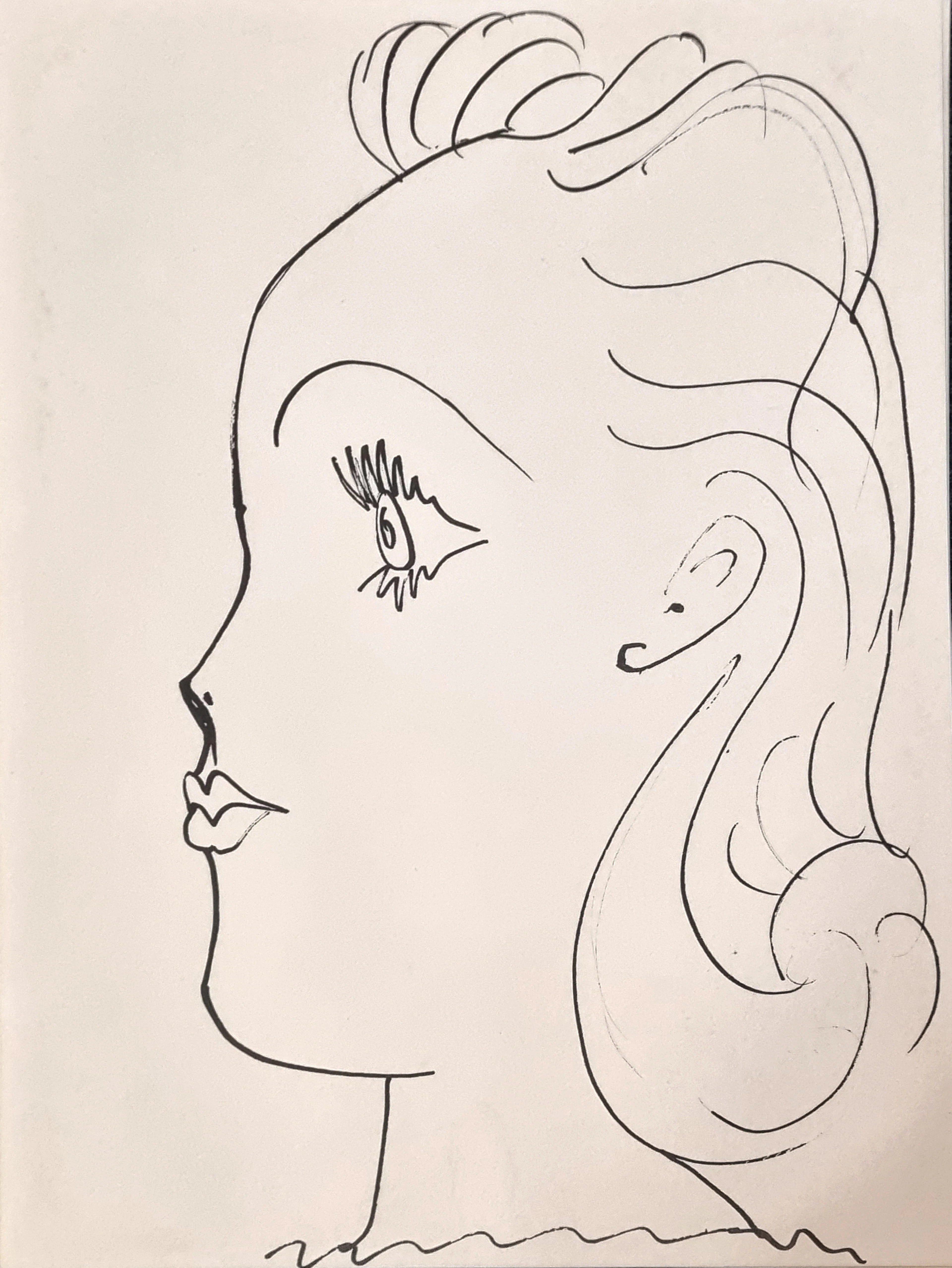 Pablo Picasso, Jeune fille, lithographie, tirage de tête, 1957