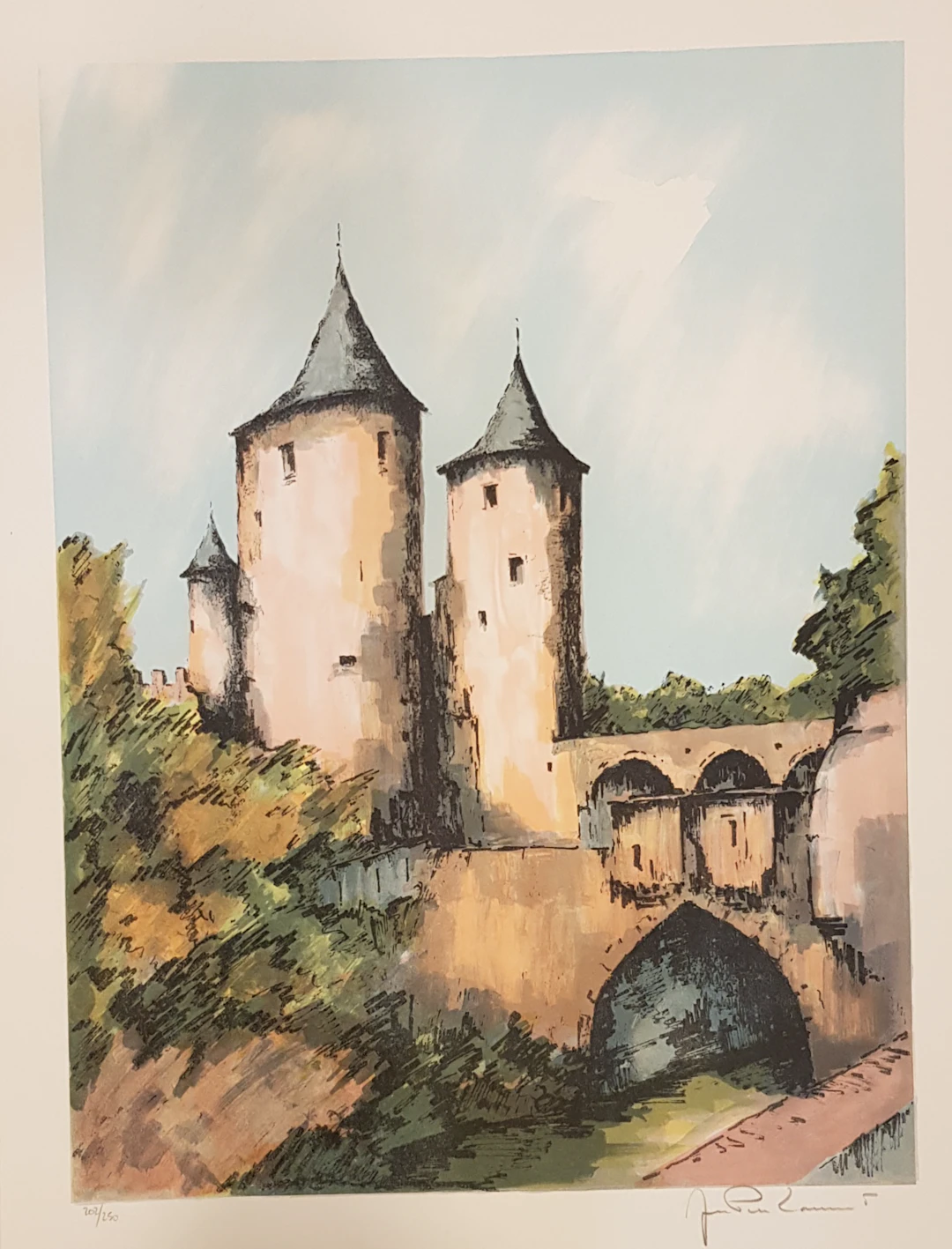 Jean Pierre LAURENT - La Porte des Allemands, 1980 - Lithographie