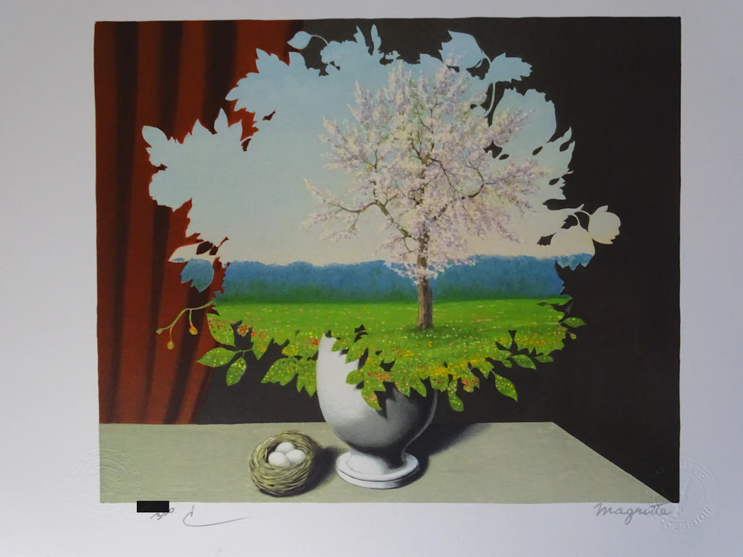 René MAGRITTE (d’après) - Le Plagiat -Lithographie (Format moyen)