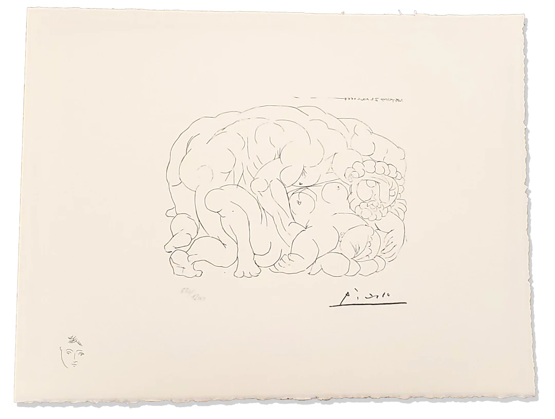 Pablo Picasso (d’après), L’étreinte (II), lithographie originale signée