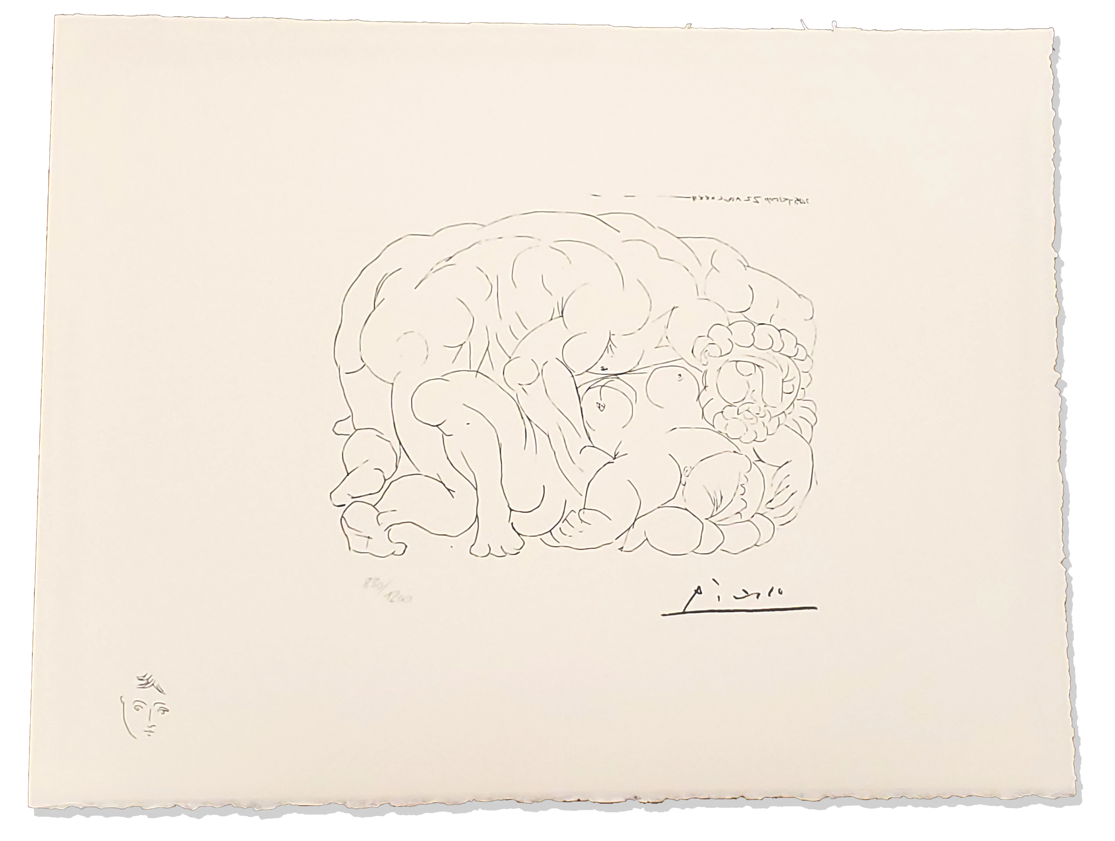 Pablo Picasso (d’après), L’étreinte (II), lithographie originale signée