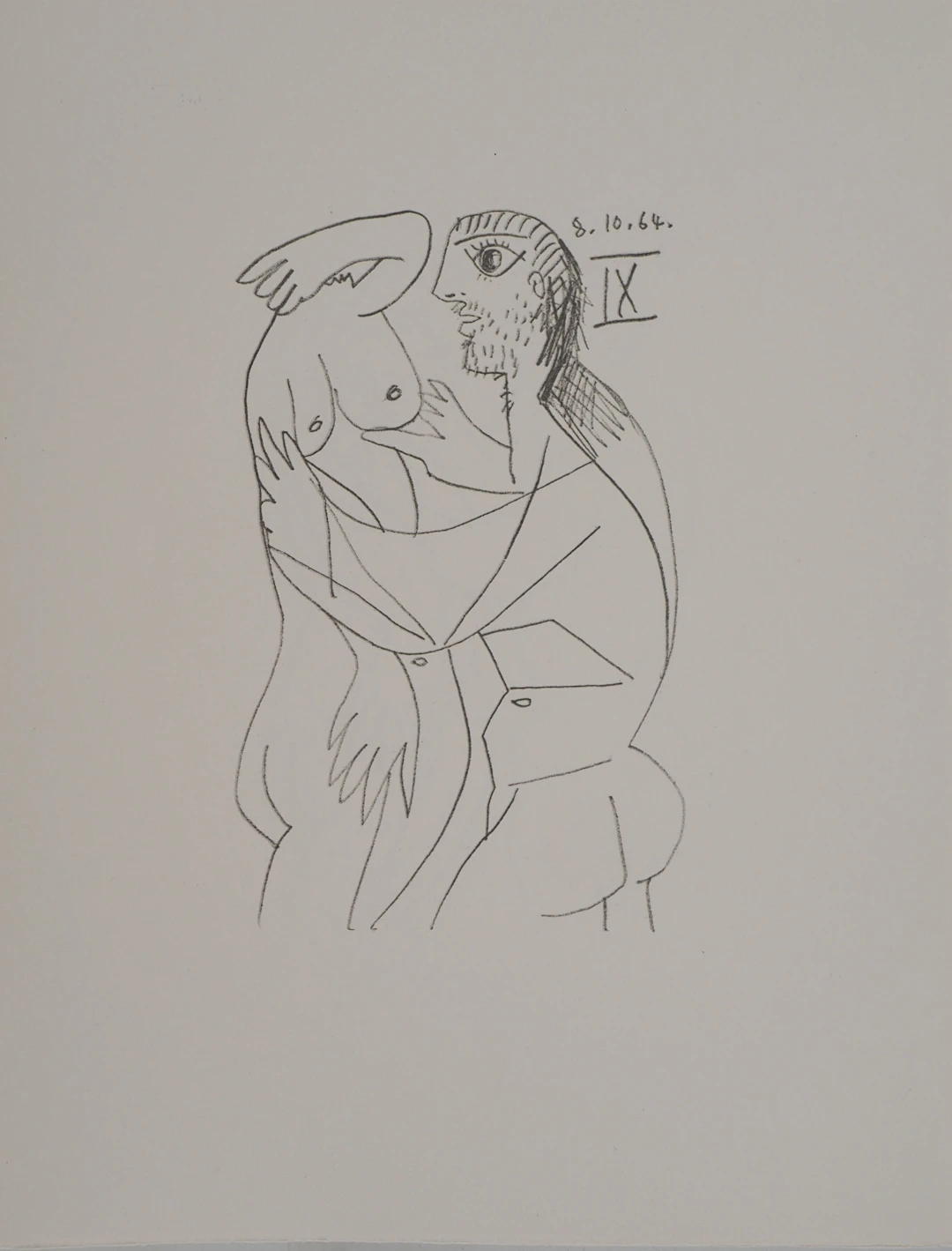 Pablo PICASSO : Le Goût du Bonheur, La bien aimée, Lithographie
