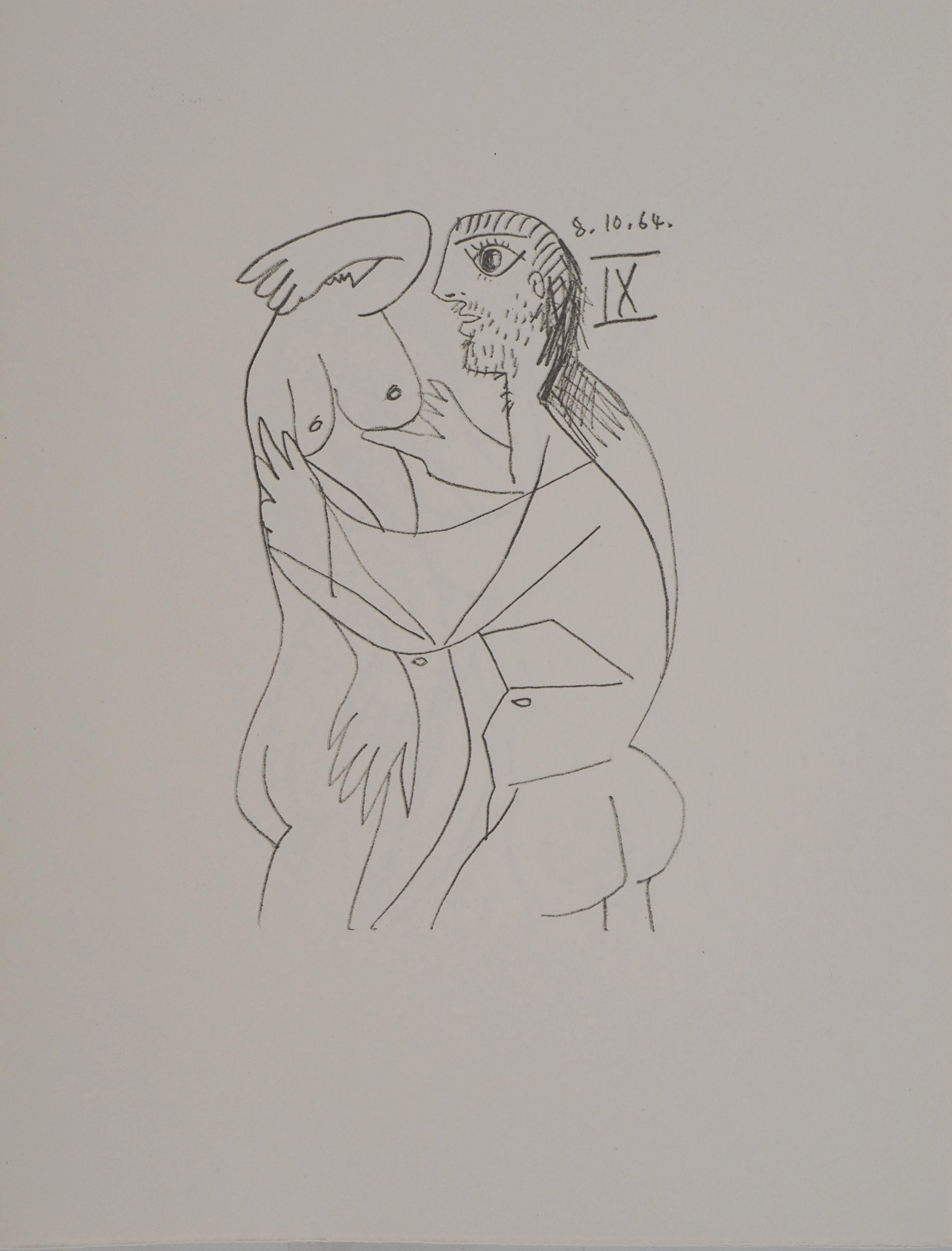 Pablo PICASSO : Le Goût du Bonheur, La bien aimée, Lithographie