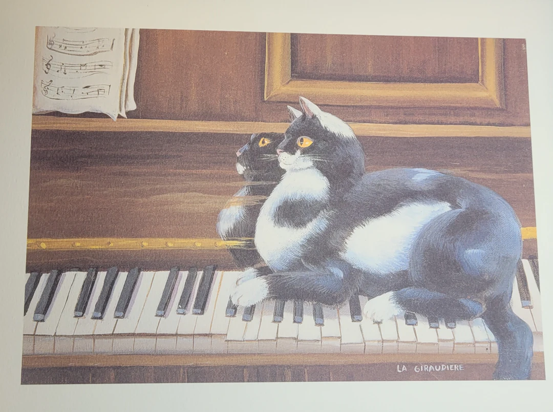 Mady DE LA GIRAUDIERE - Les Chats 9, 1980 - Lithographie originale